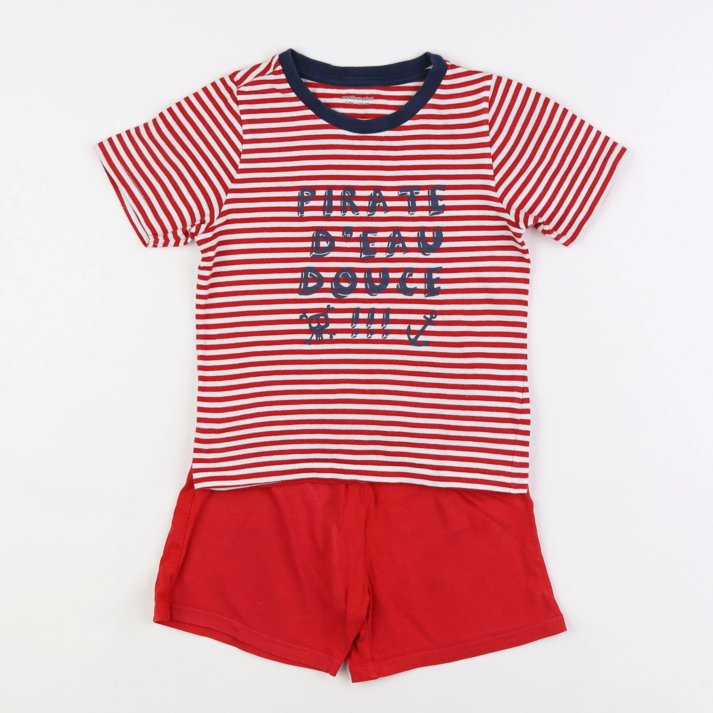 Vertbaudet - pyjama coton rouge - 4 ans