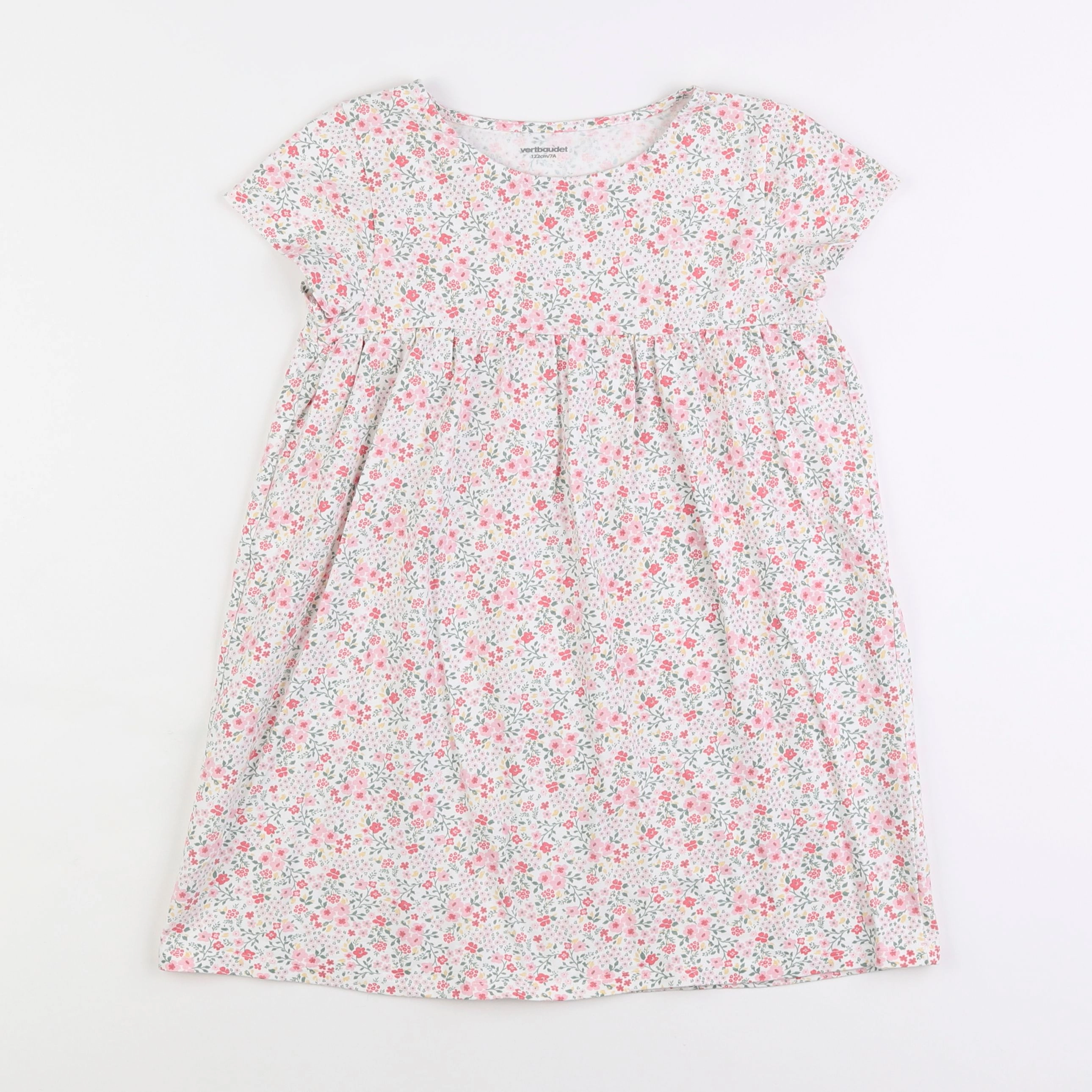 Vertbaudet - robe rose - 7 ans