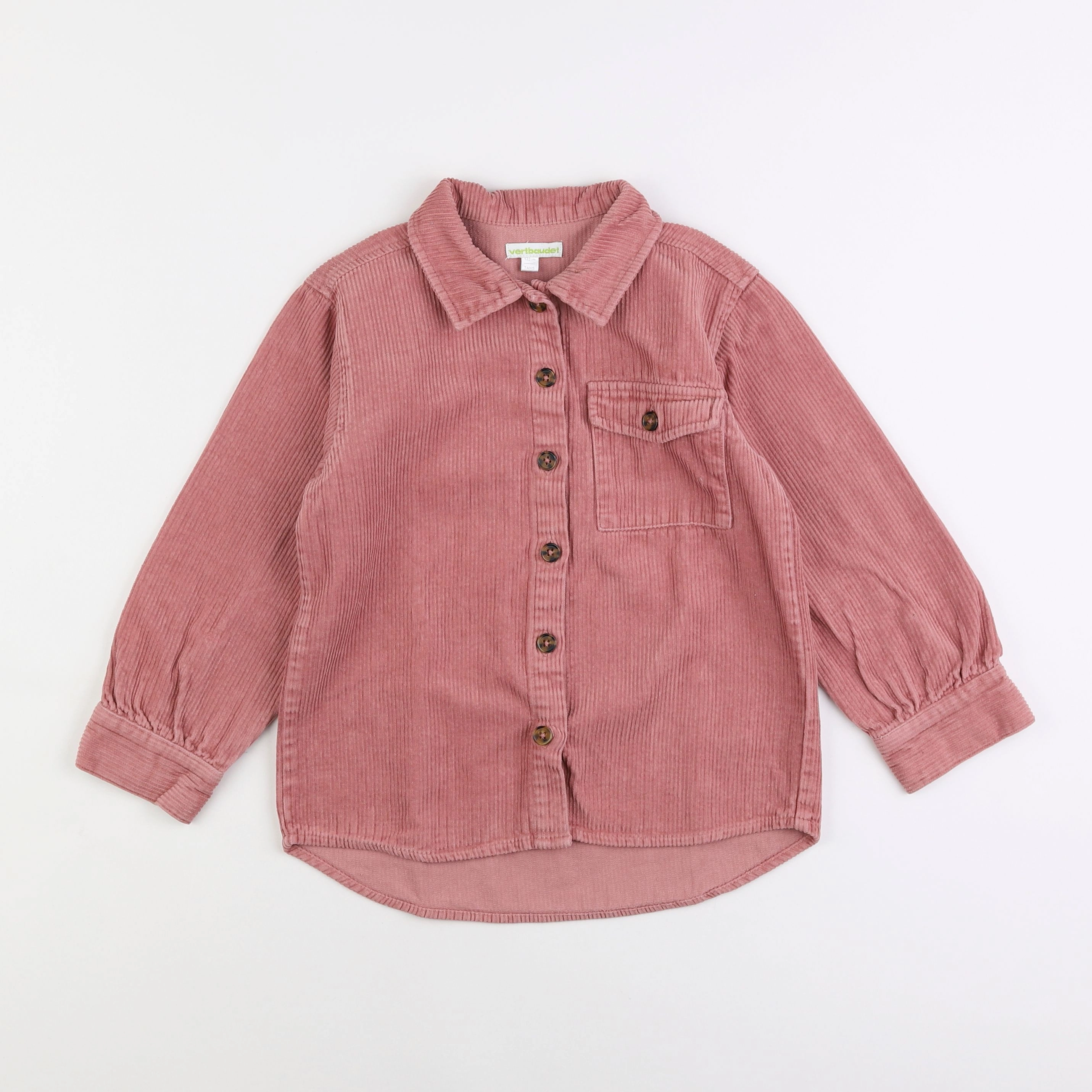 Vertbaudet - chemise rose - 7 ans