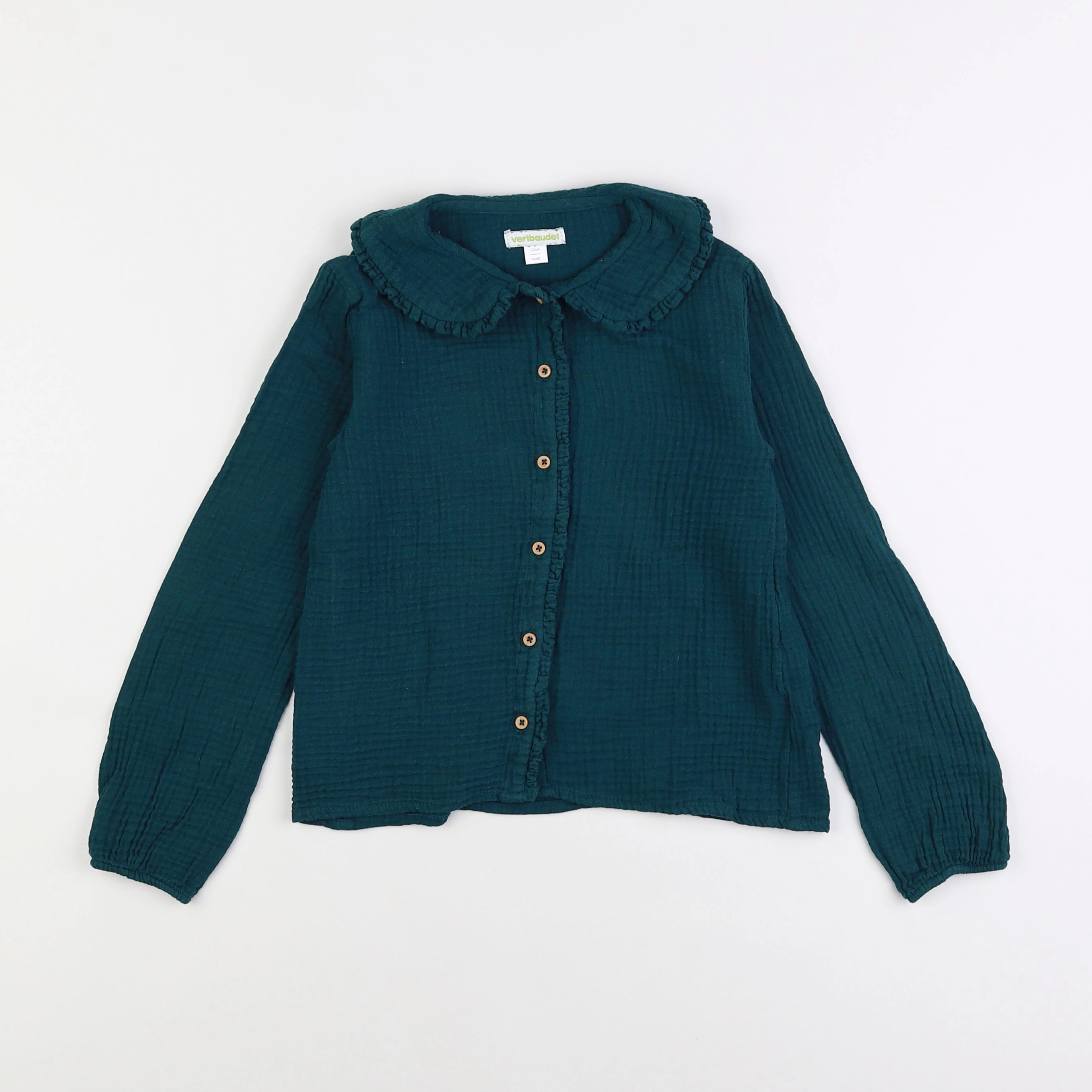 Vertbaudet - blouse vert - 7 ans