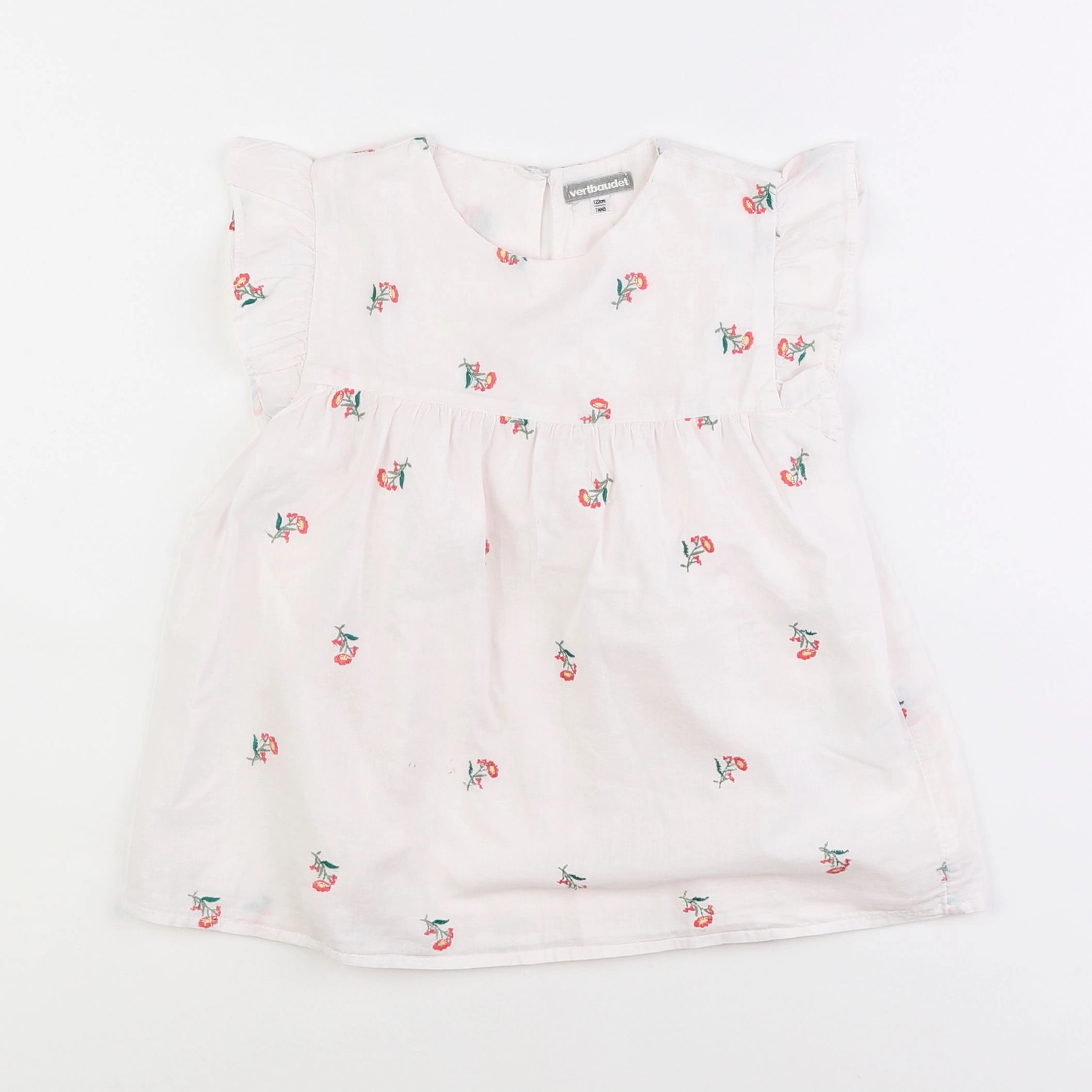 Vertbaudet - blouse blanc - 7 ans