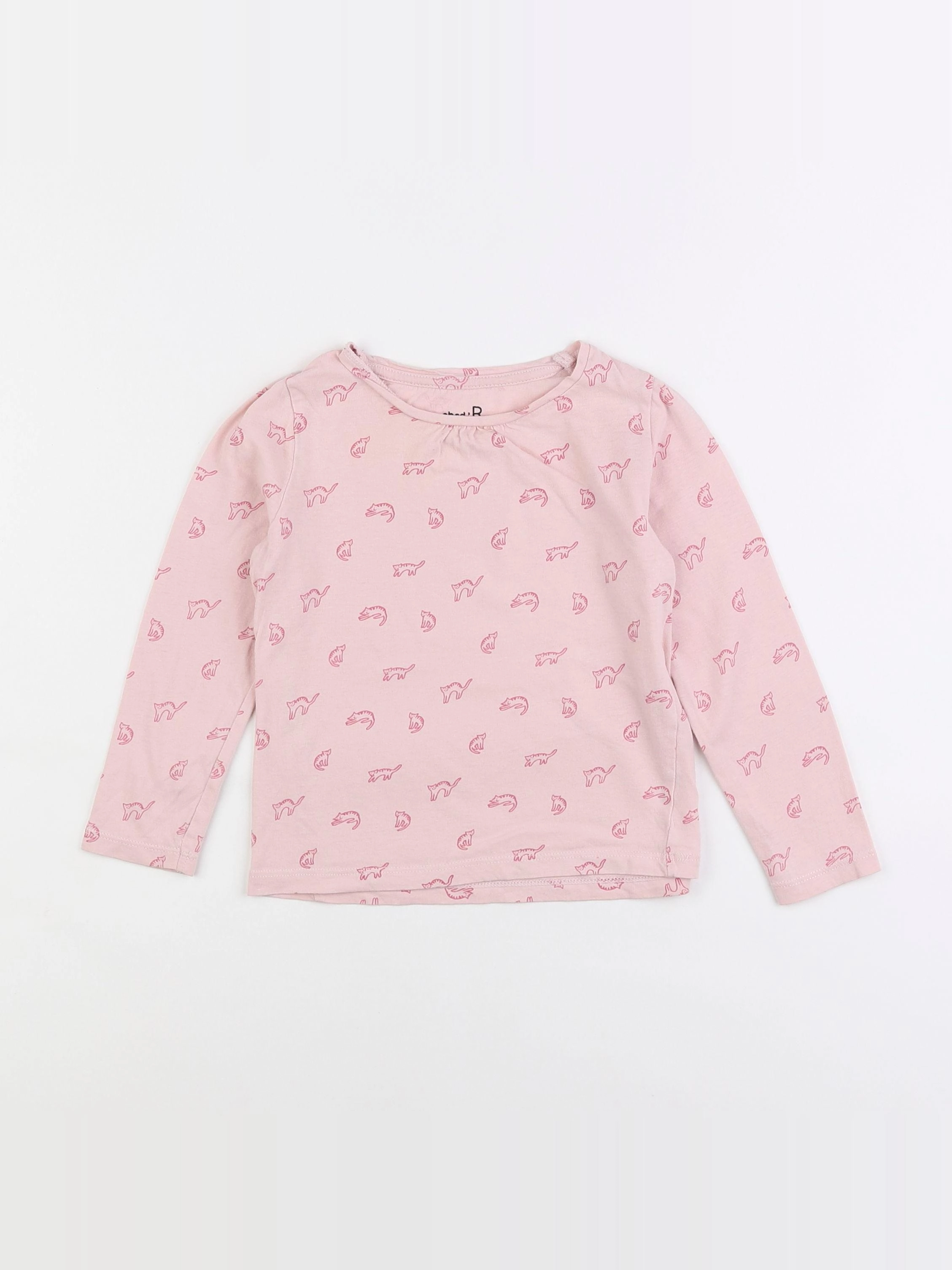 La Redoute - tee-shirt rose - 2/3 ans