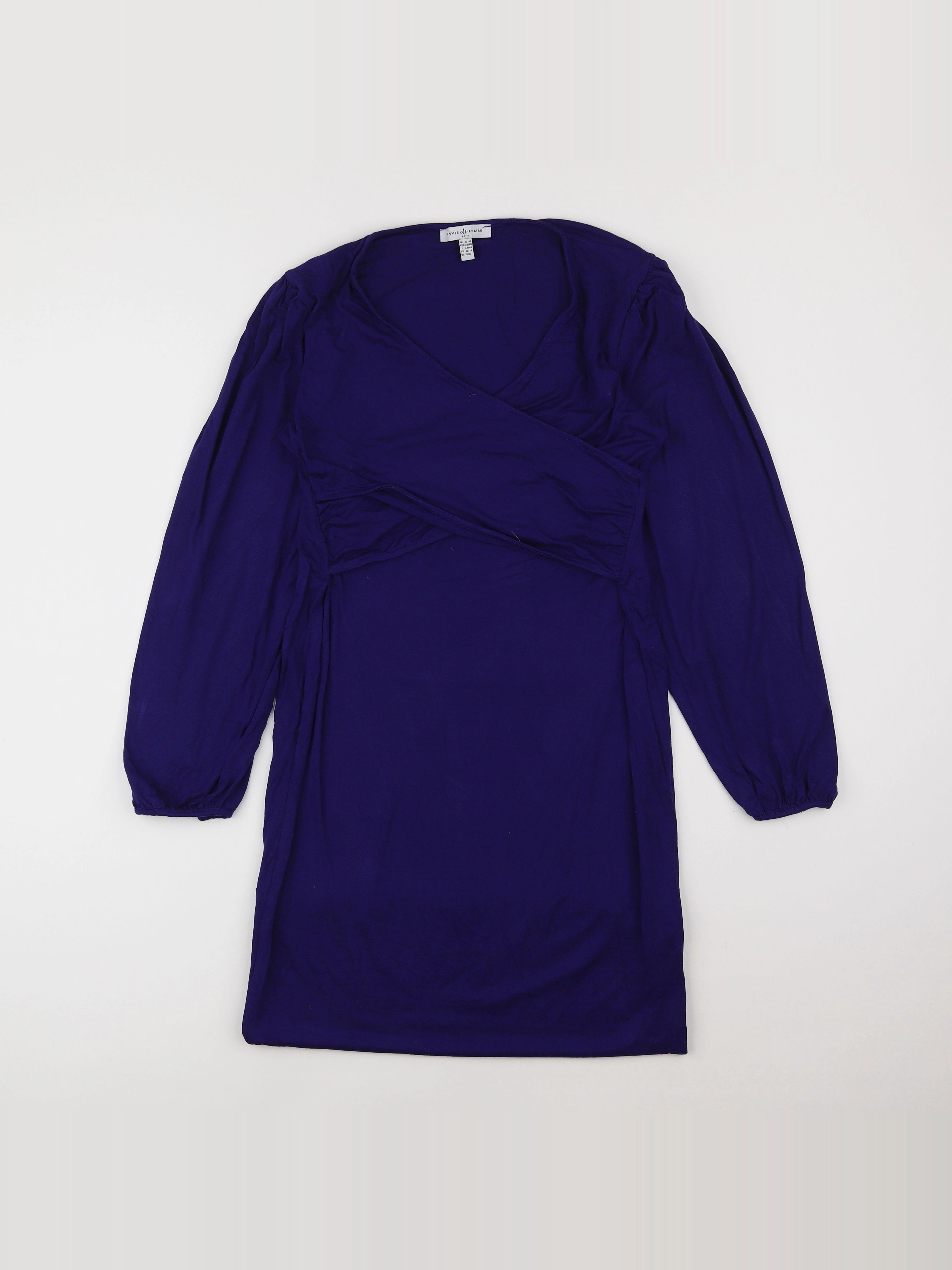 Envie de fraise - robe grossesse violet - 40 à 42