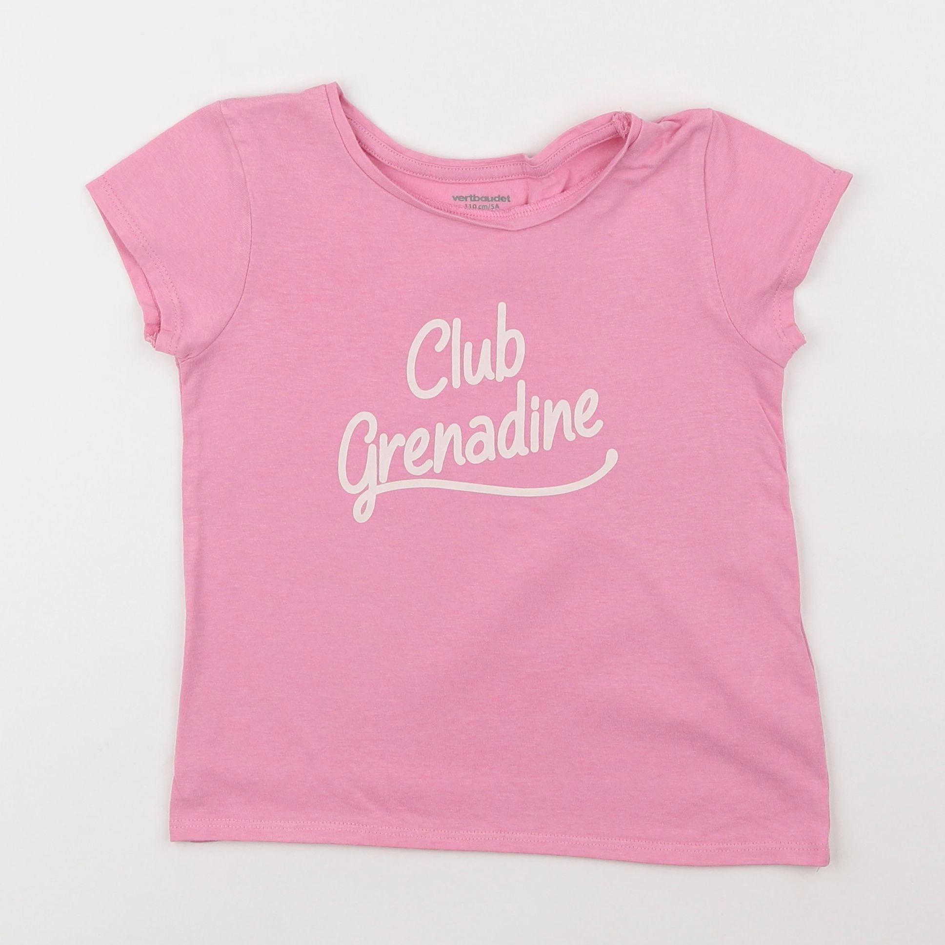 Vertbaudet - tee-shirt rose - 5 ans