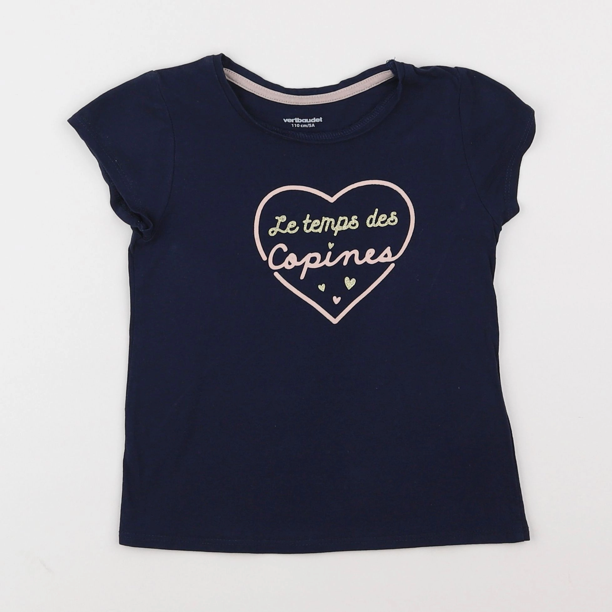 Vertbaudet - tee-shirt bleu - 5 ans