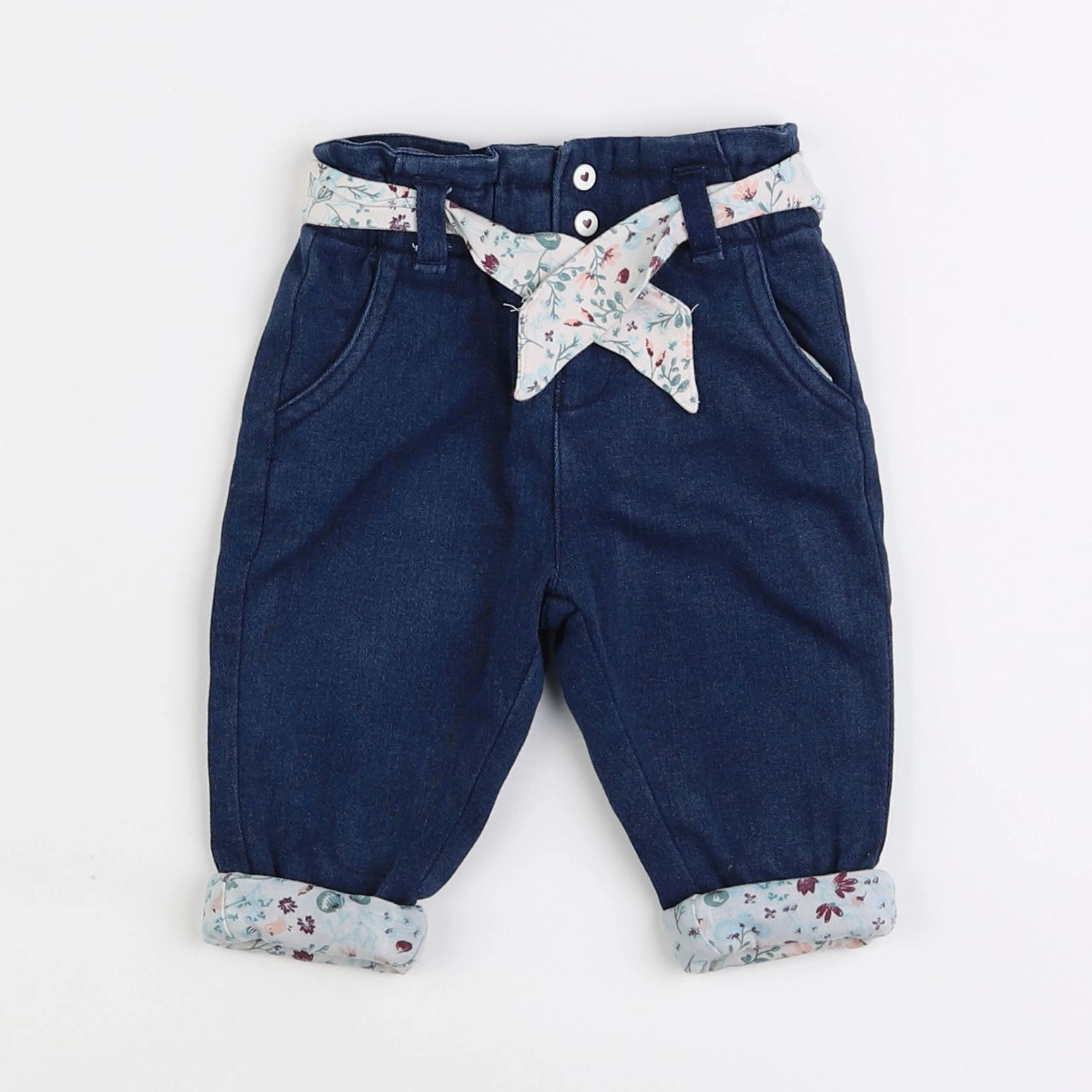 Vertbaudet - pantalon bleu - 3 mois