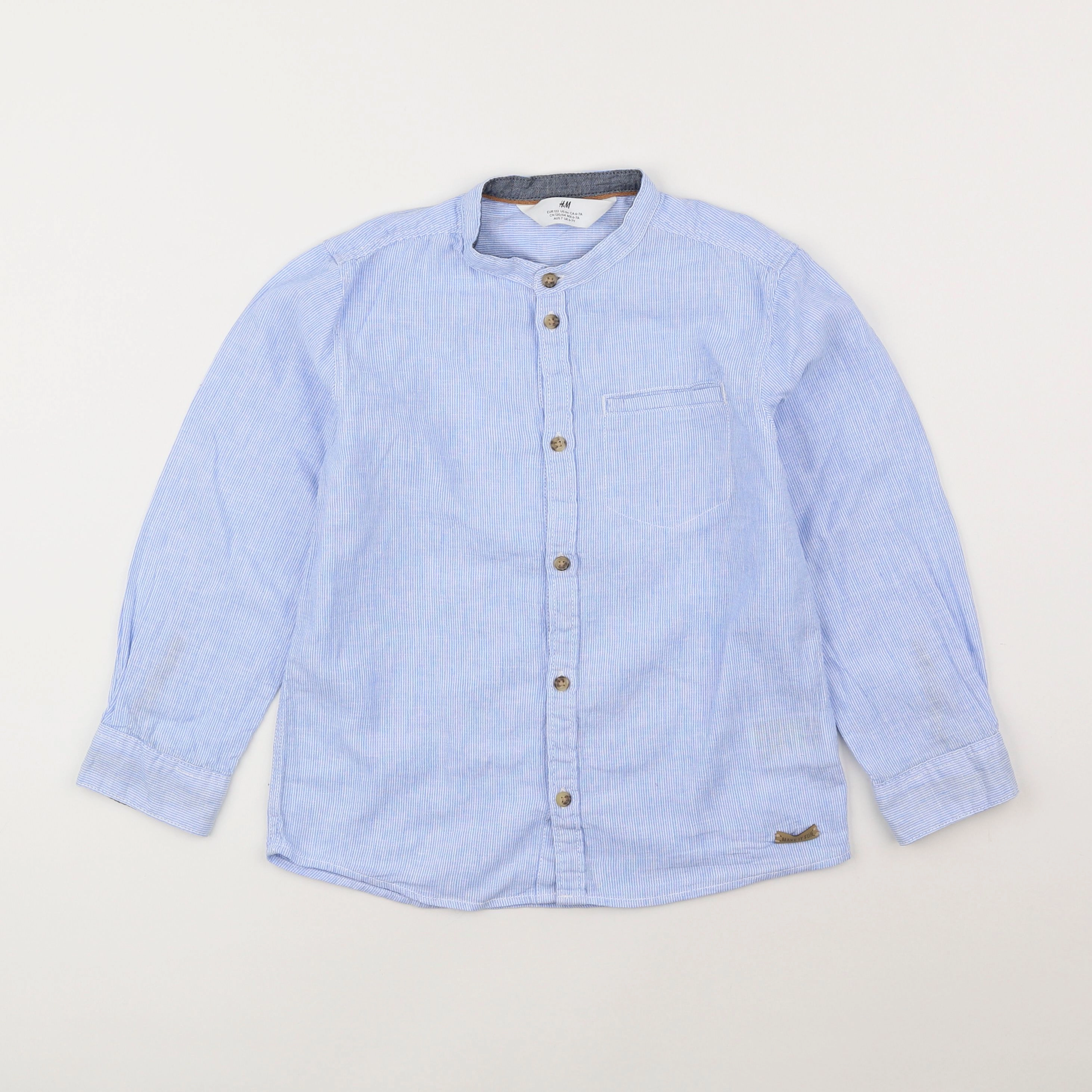 H&M - chemise bleu - 6/7 ans