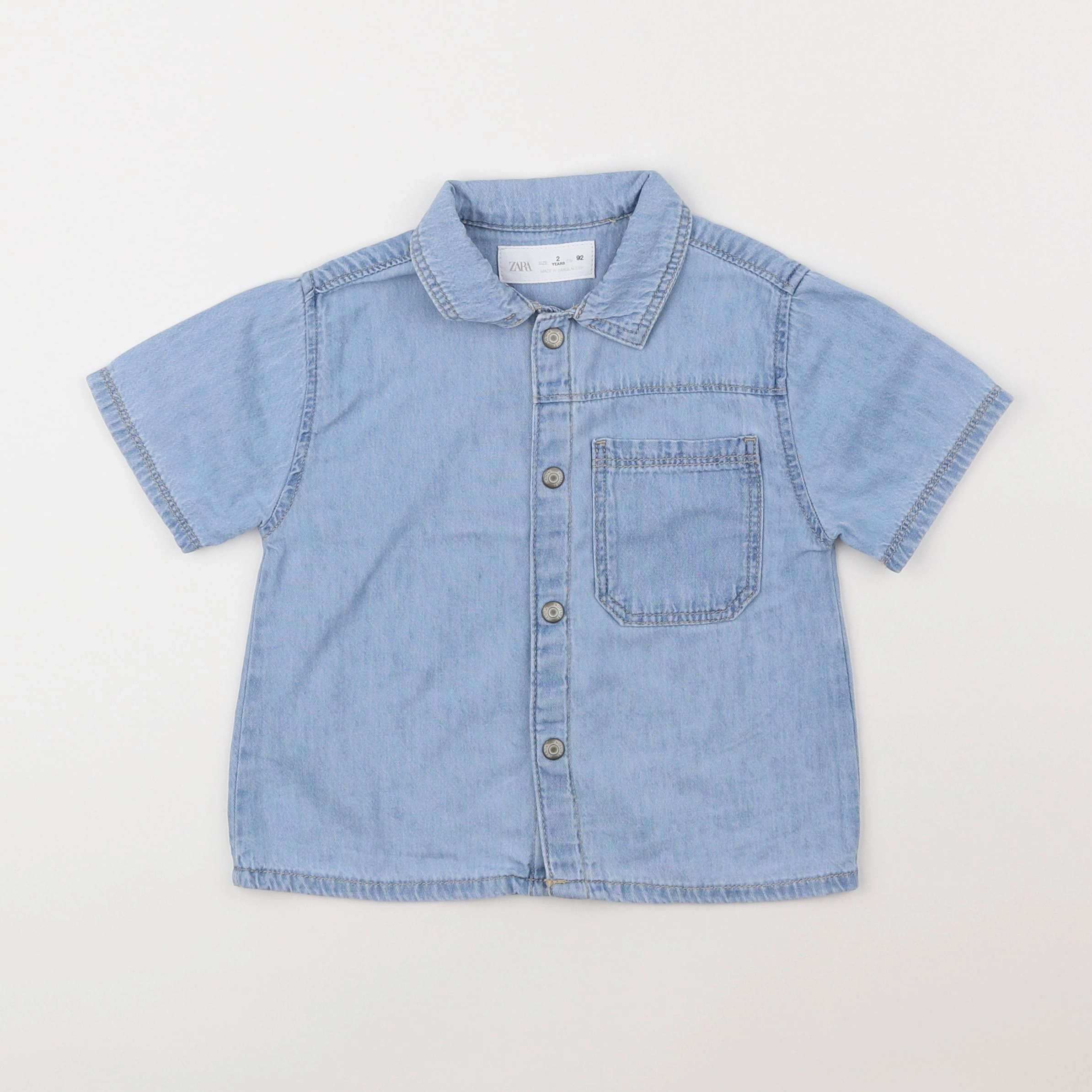 Zara - chemise bleu - 2 ans