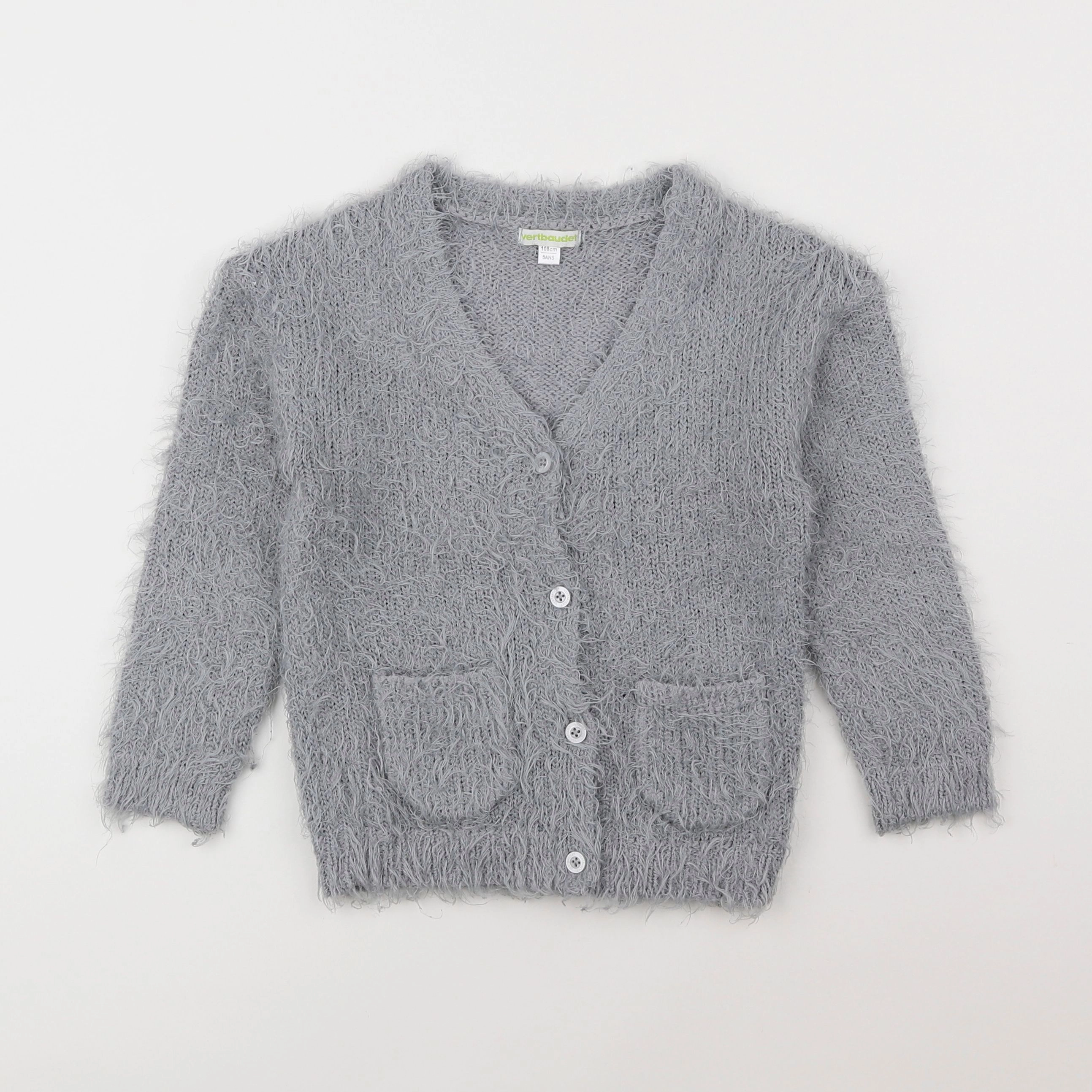 Vertbaudet - gilet gris - 5 ans