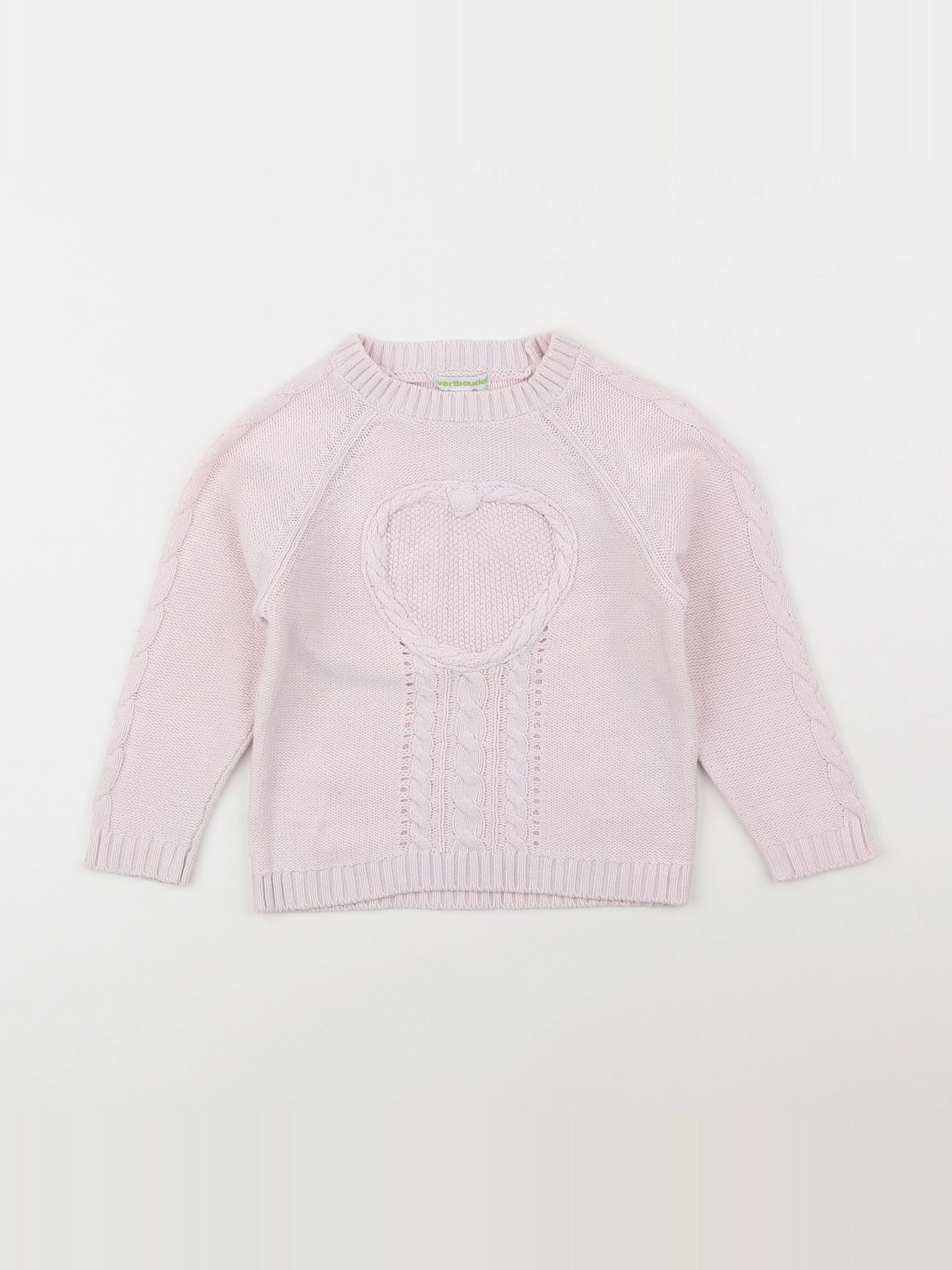 Vertbaudet - pull rose - 4 ans