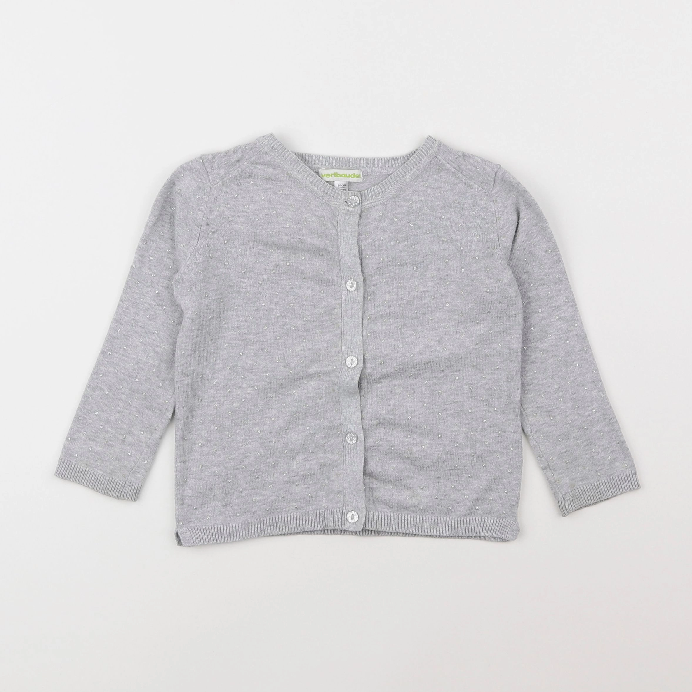 Vertbaudet - gilet gris - 3 ans