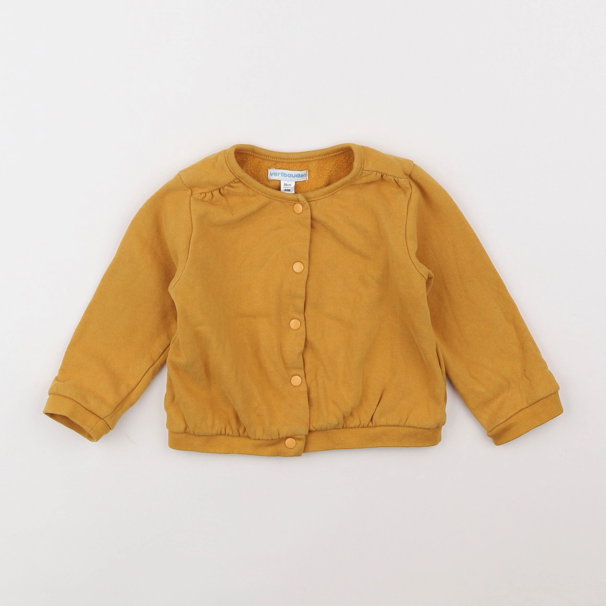 Vertbaudet - sweat jaune - 2 ans