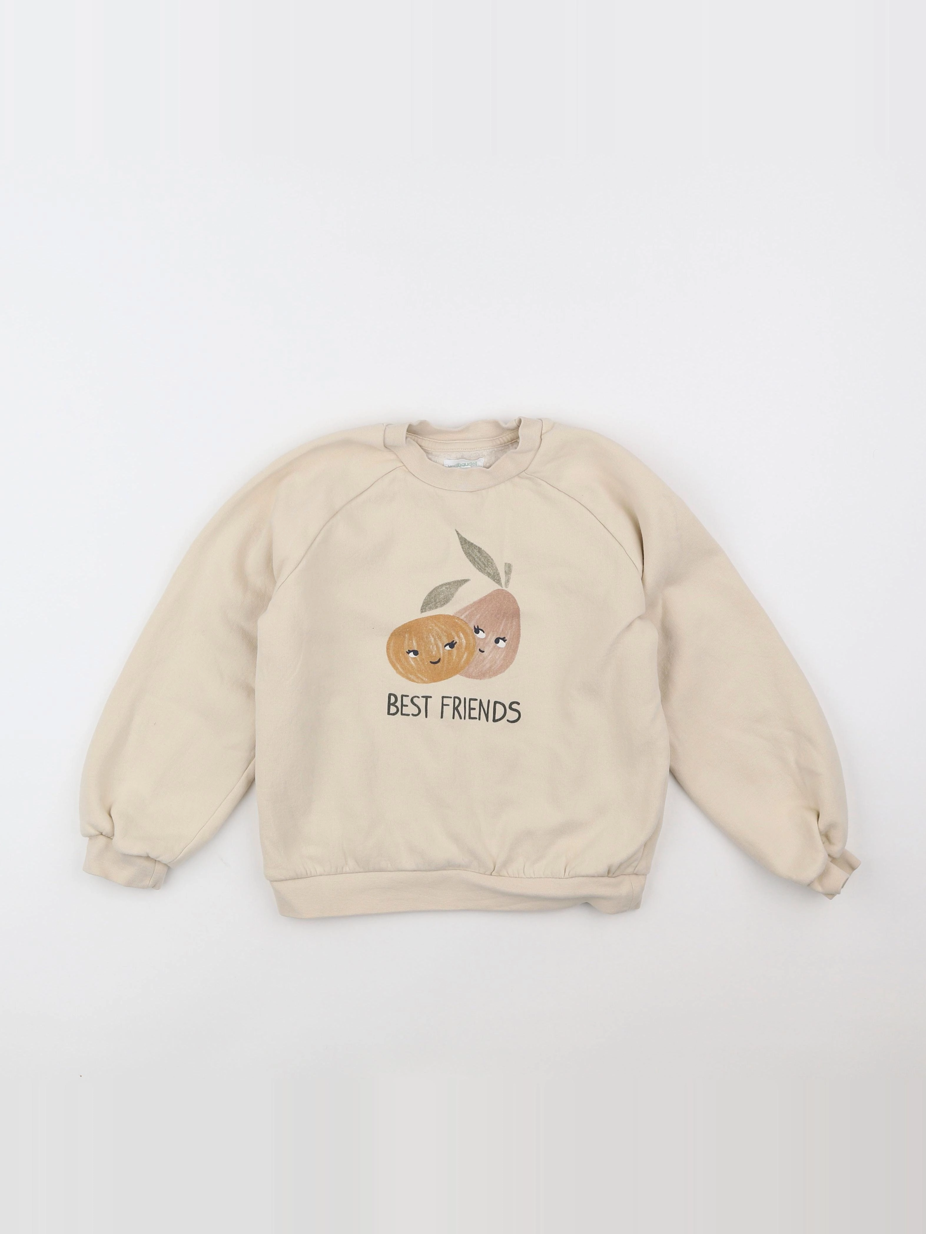 Vertbaudet - sweat beige - 8 ans