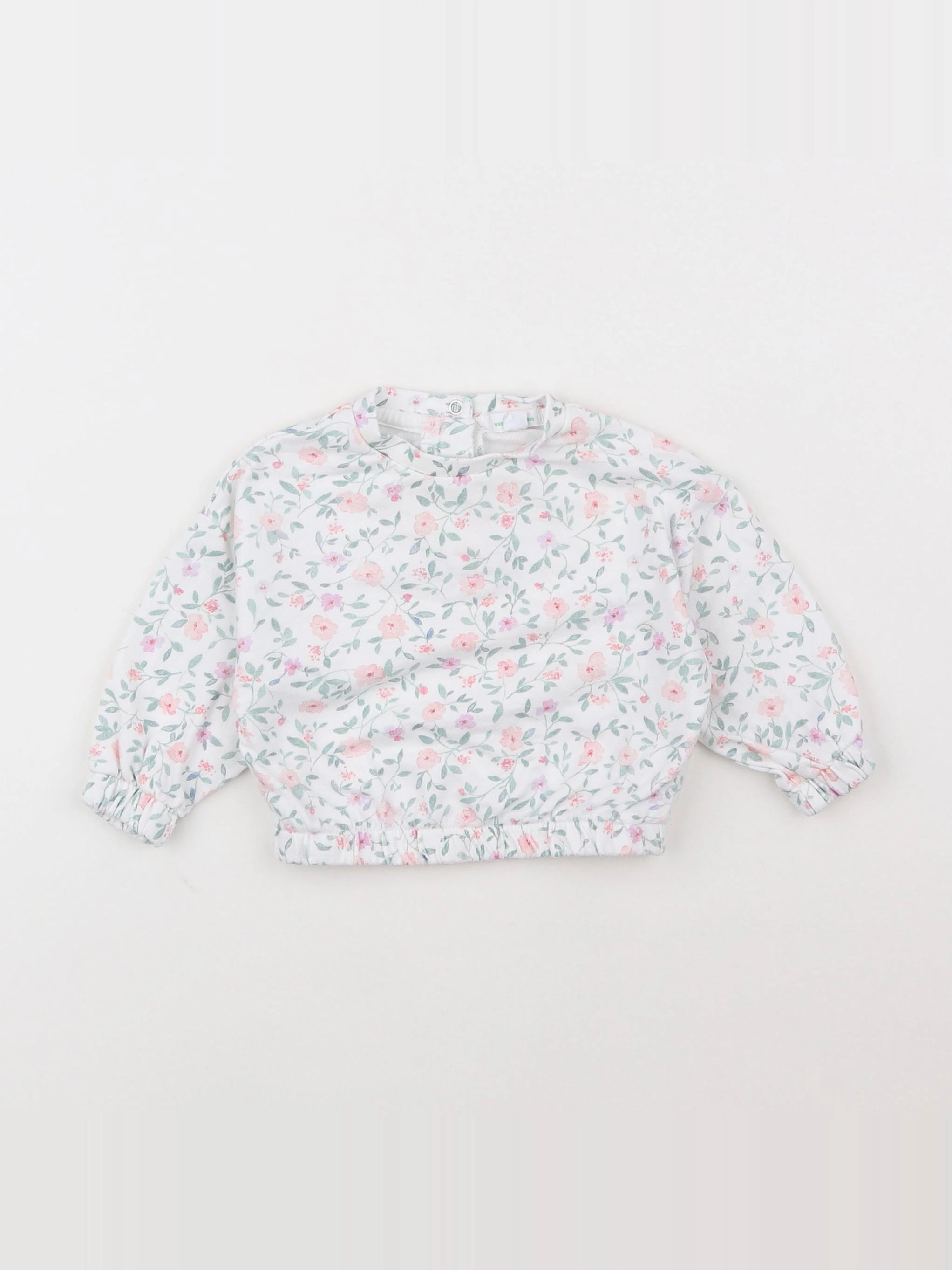 Vertbaudet - sweat blanc - 6 mois