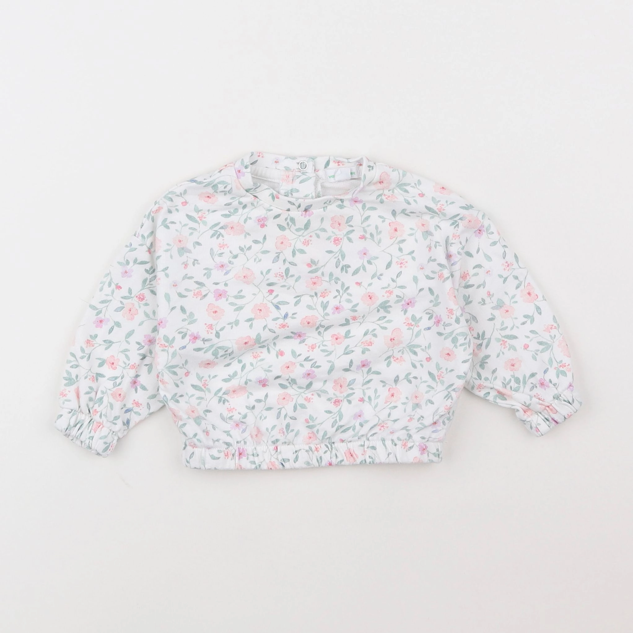 Vertbaudet - sweat blanc - 6 mois