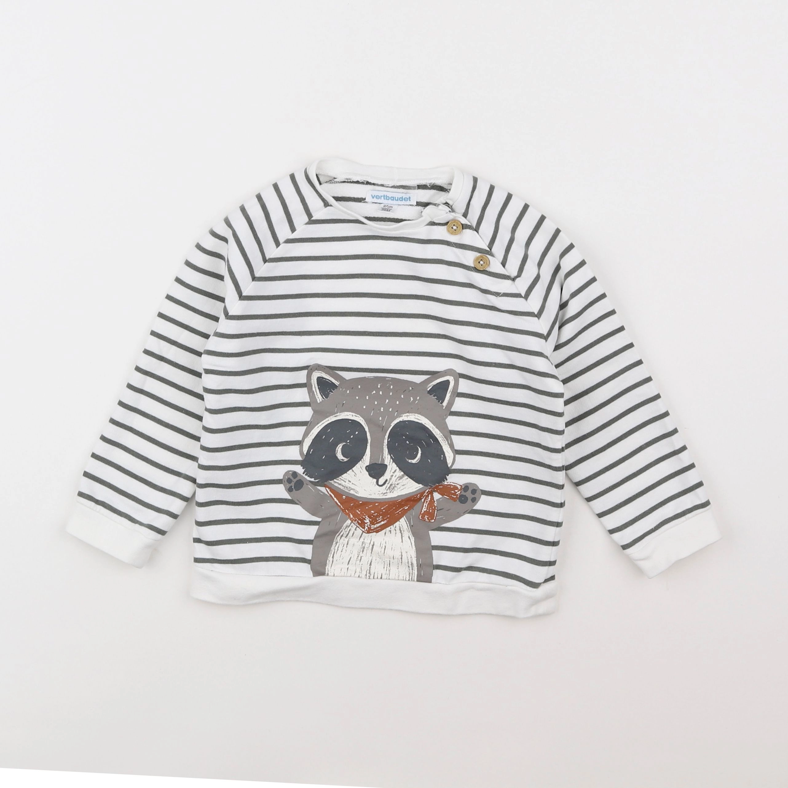 Vertbaudet - sweat blanc - 3 ans