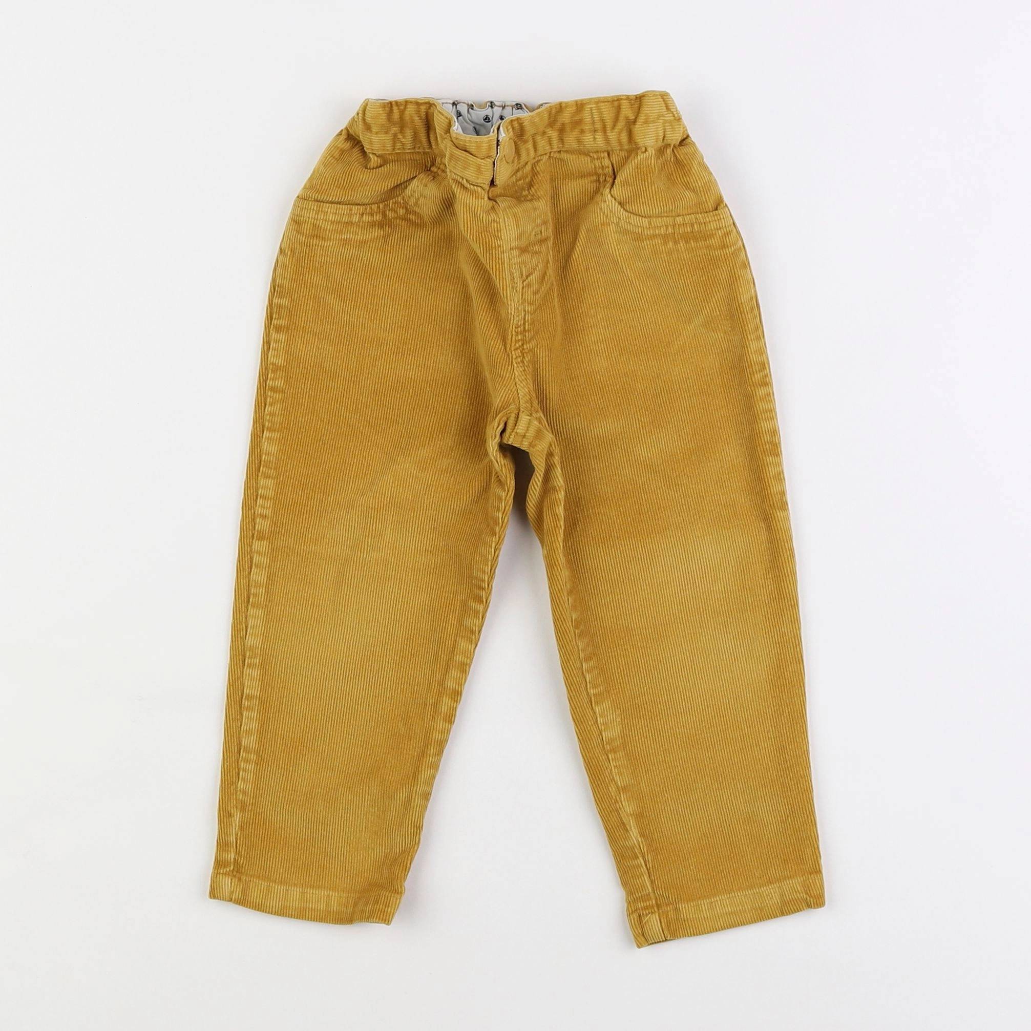 Petit Bateau - pantalon jaune - 2 ans