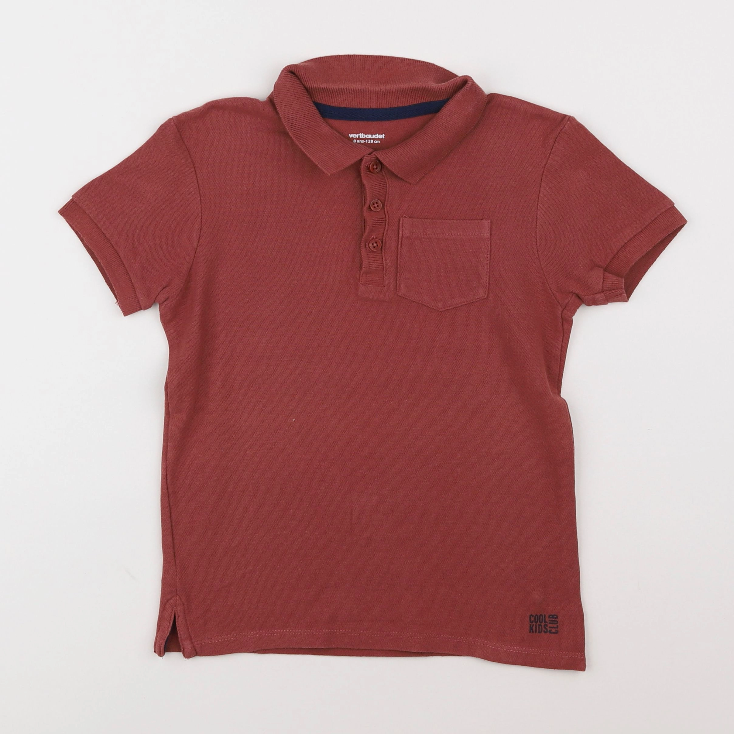 Vertbaudet - polo marron - 8 ans