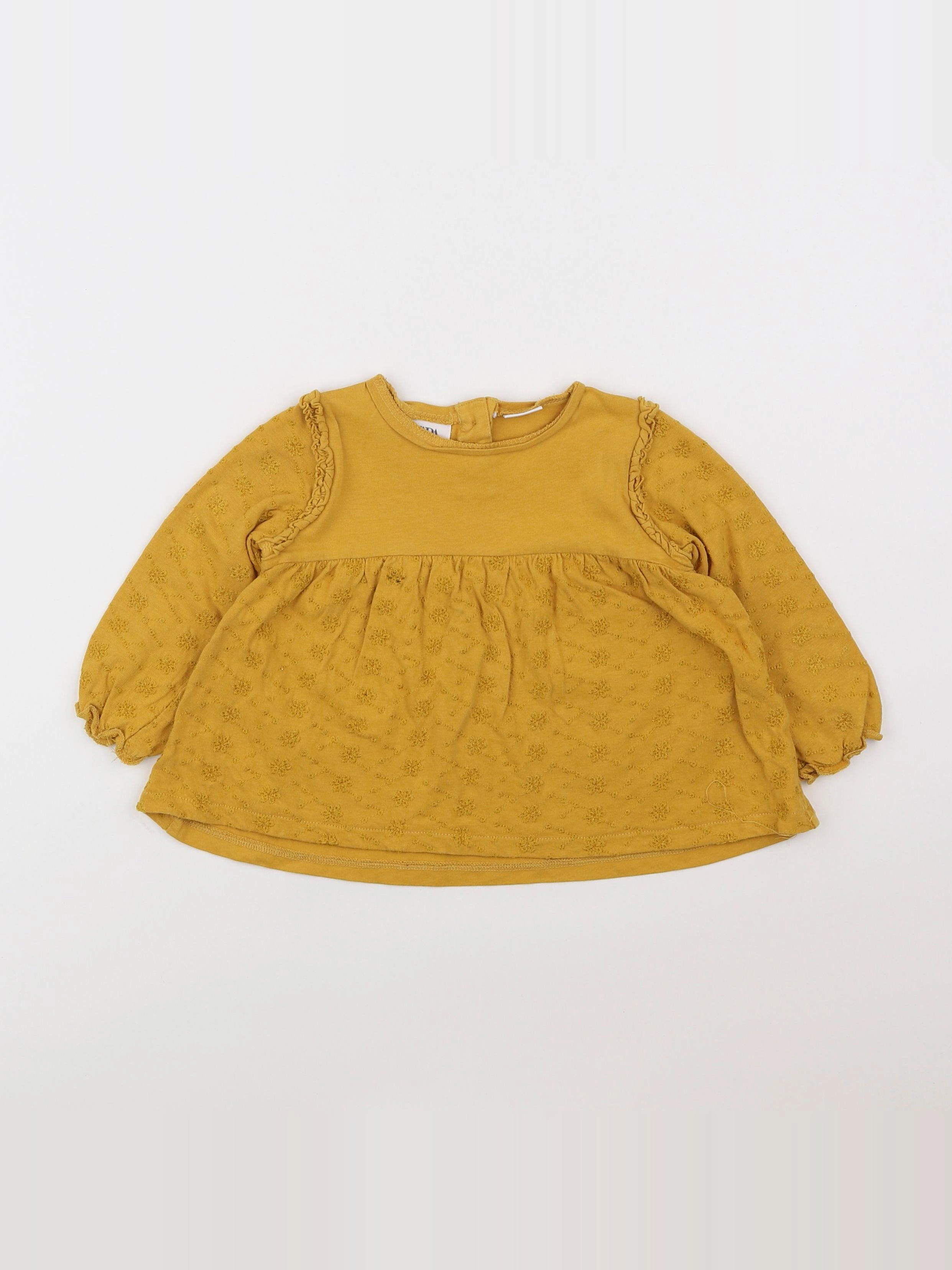 Zara - tee-shirt jaune - 18 mois à 2 ans