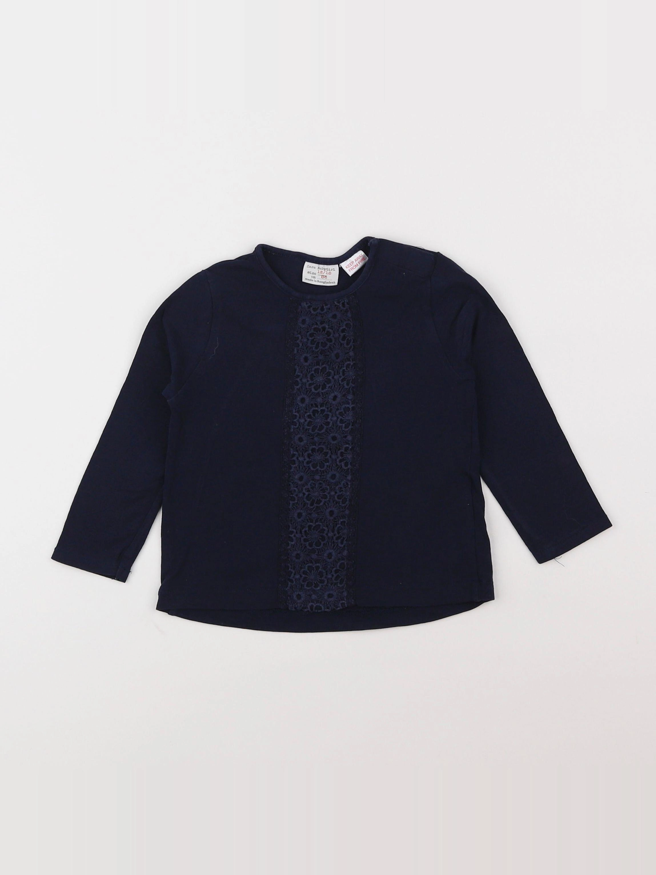 Zara - tee-shirt bleu - 12/18 mois