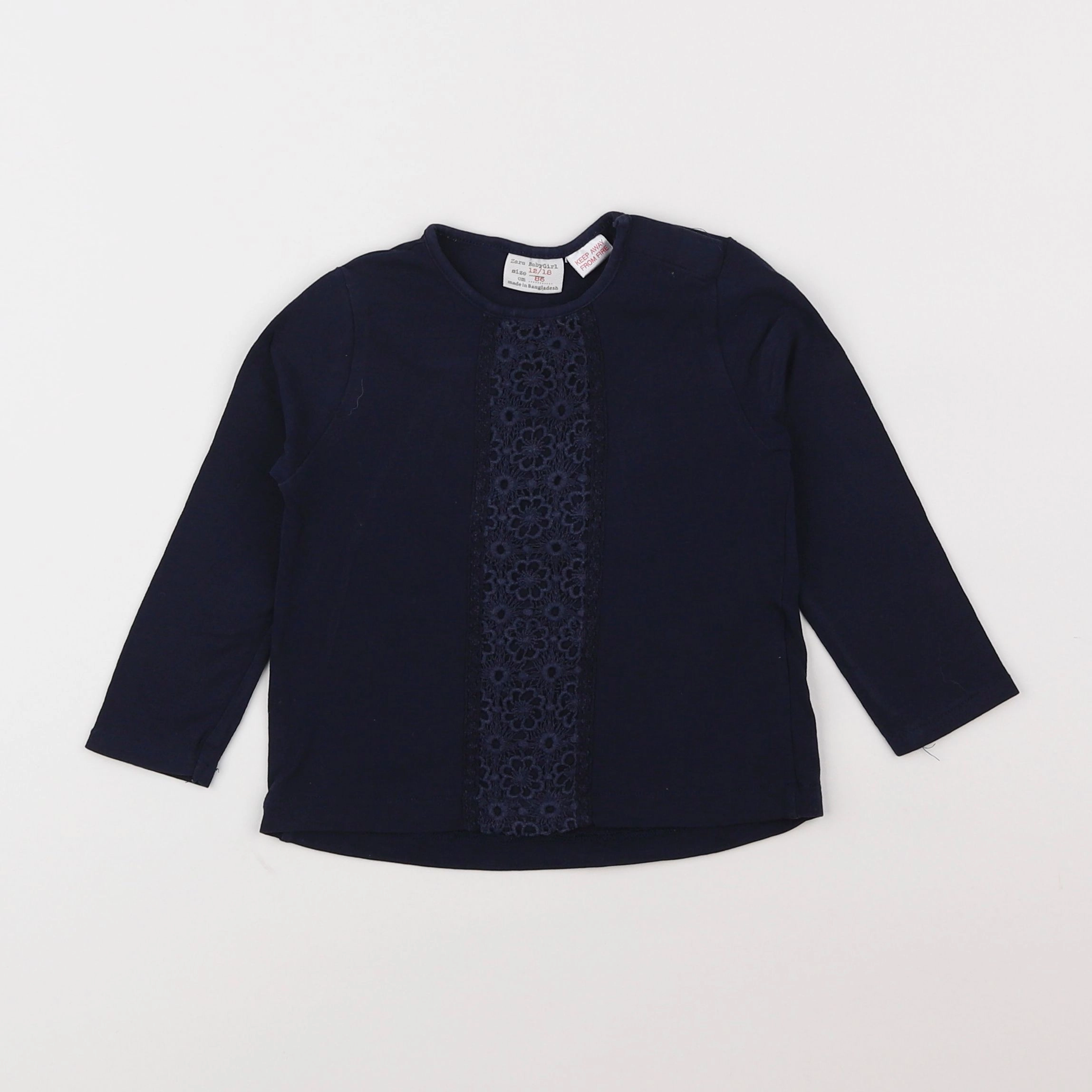 Zara - tee-shirt bleu - 12/18 mois