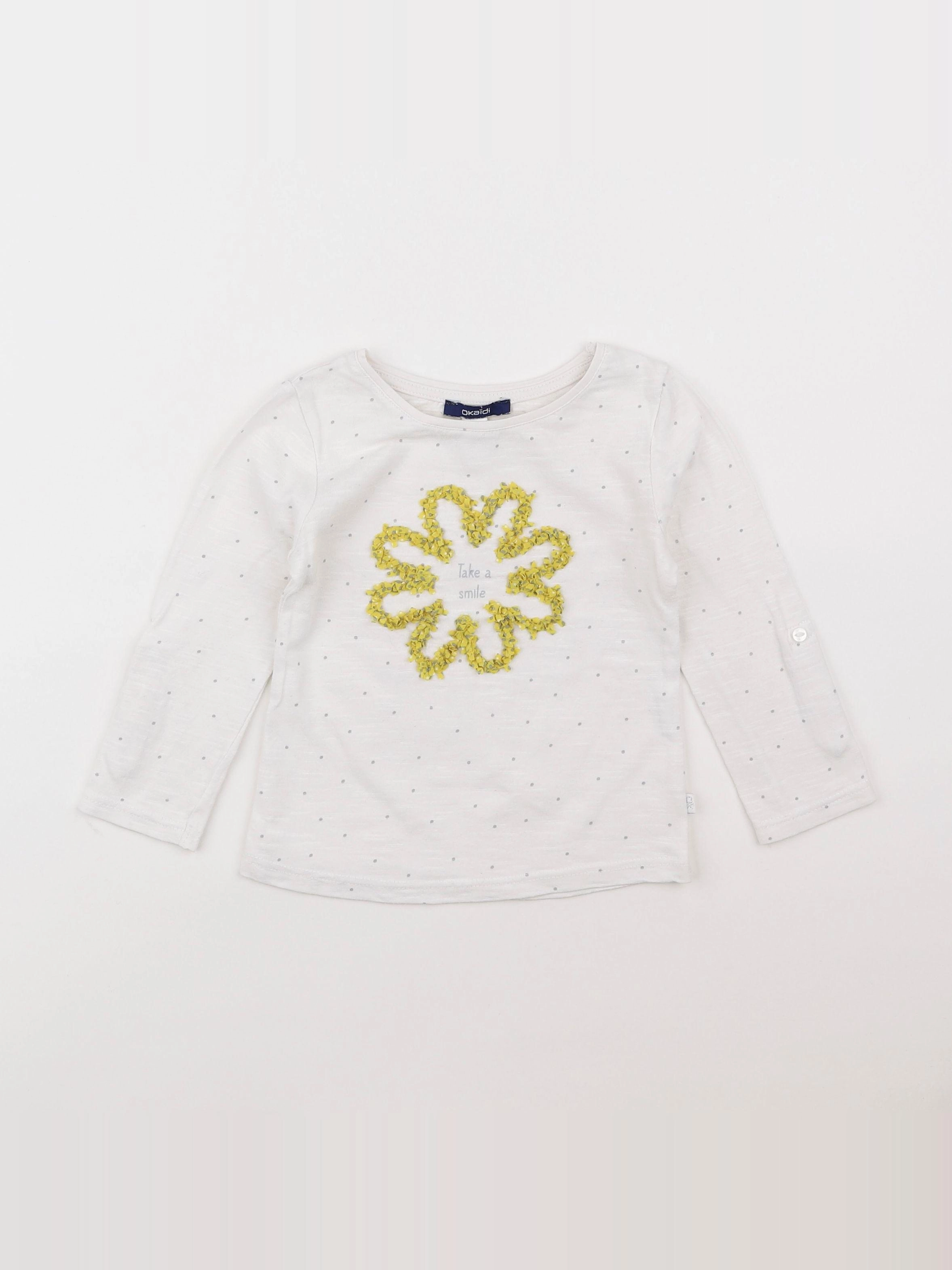 Okaidi - tee-shirt blanc - 2 ans