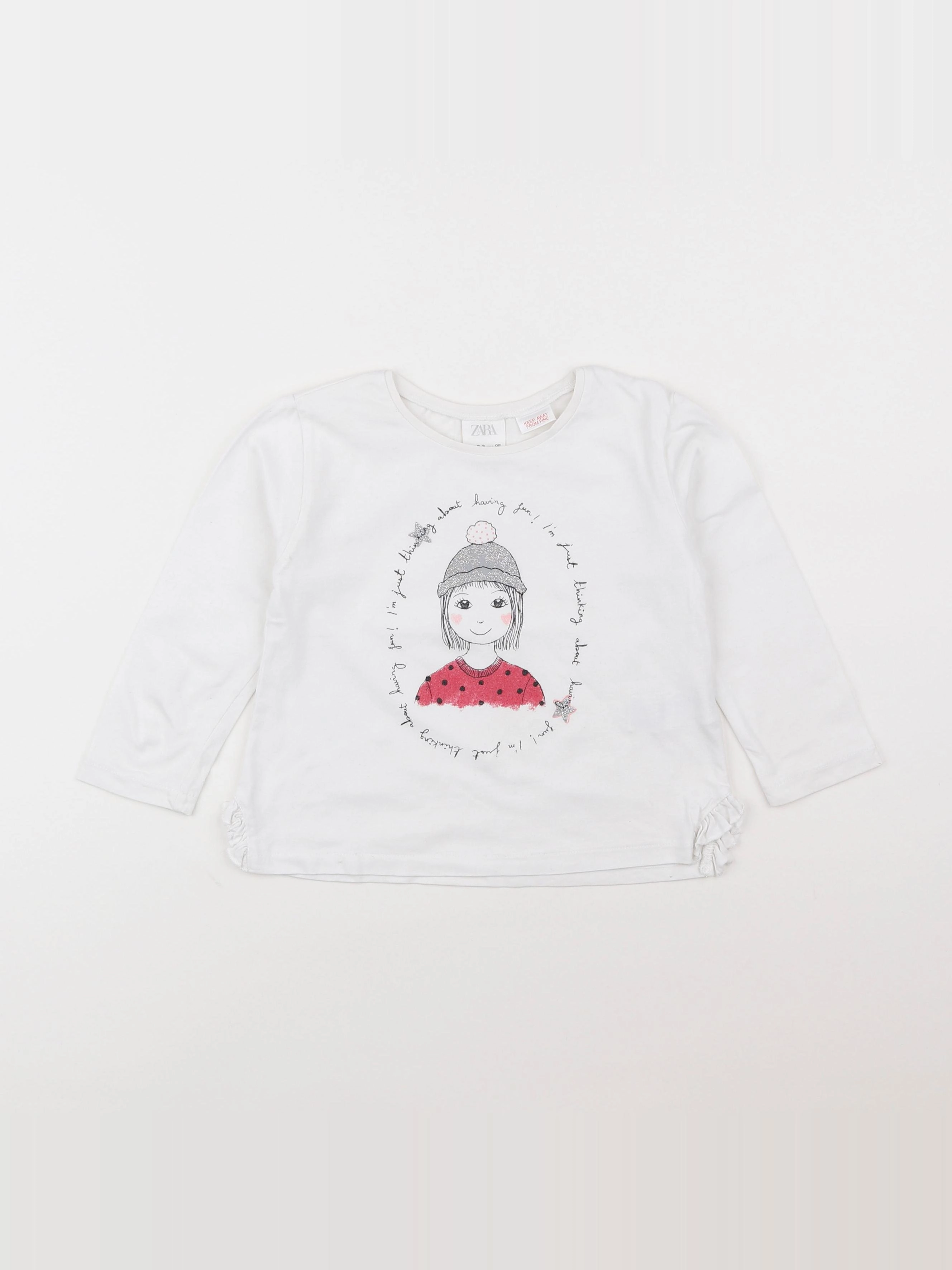 Zara - tee-shirt blanc - 2/3 ans