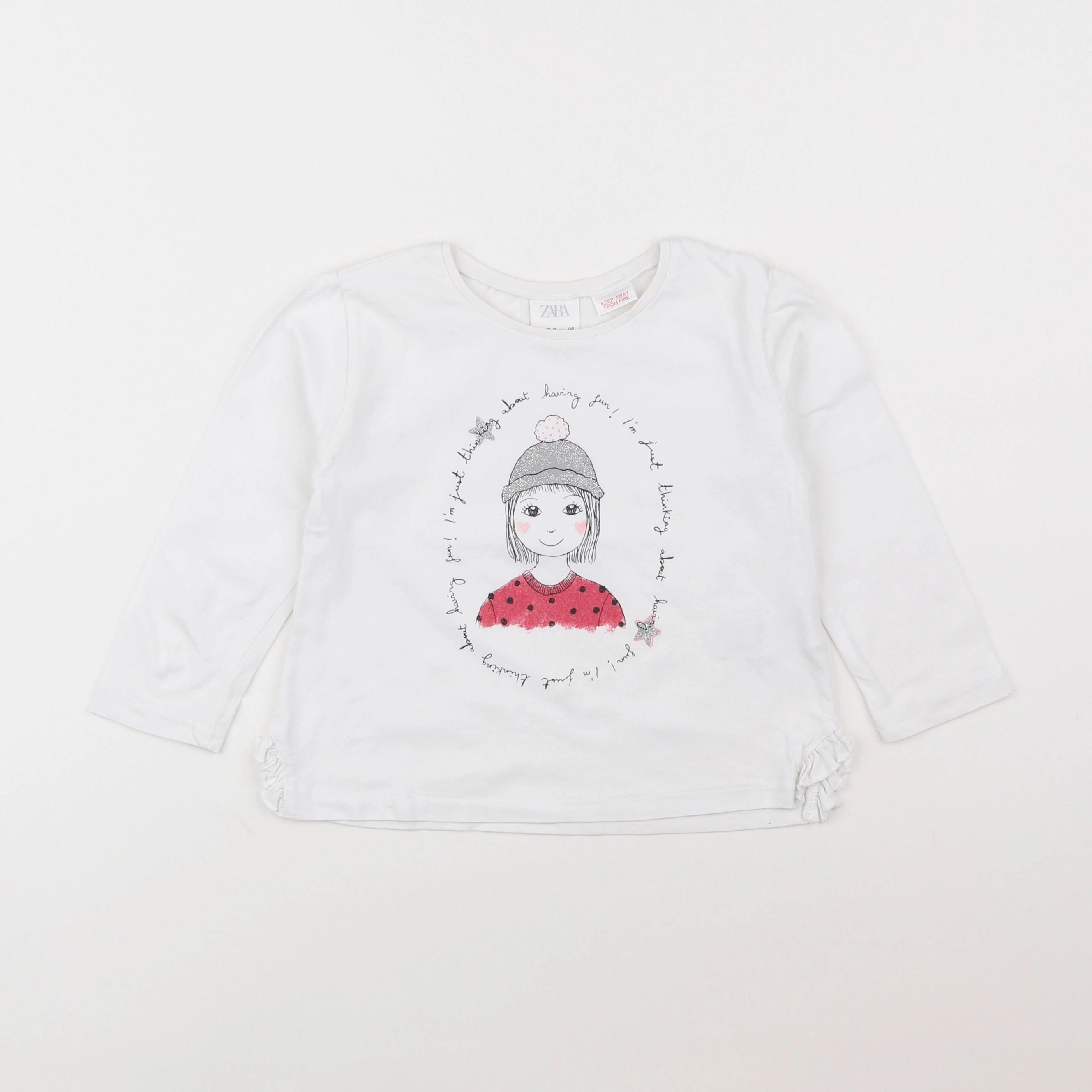 Zara - tee-shirt blanc - 2/3 ans