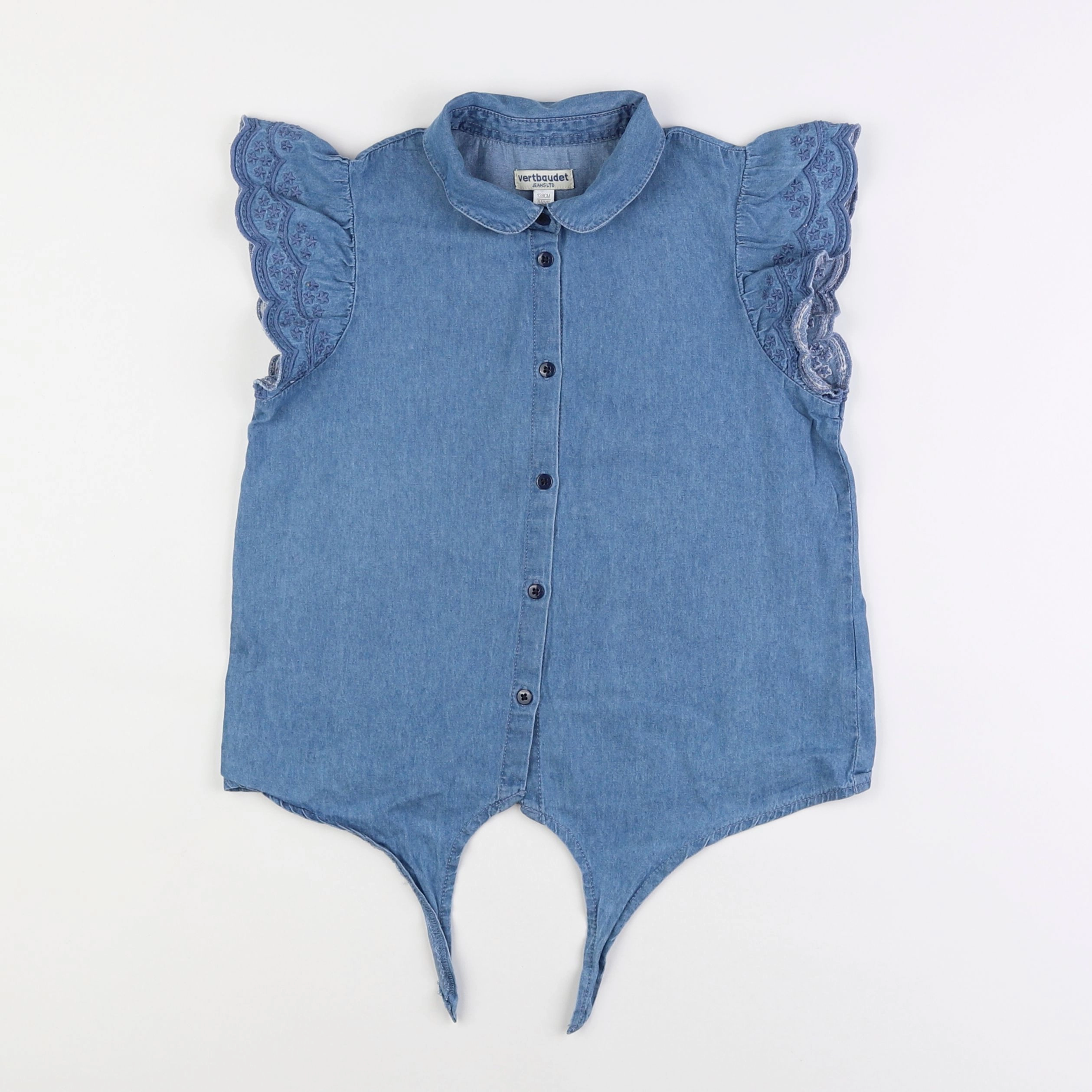 Vertbaudet - blouse bleu - 8 ans