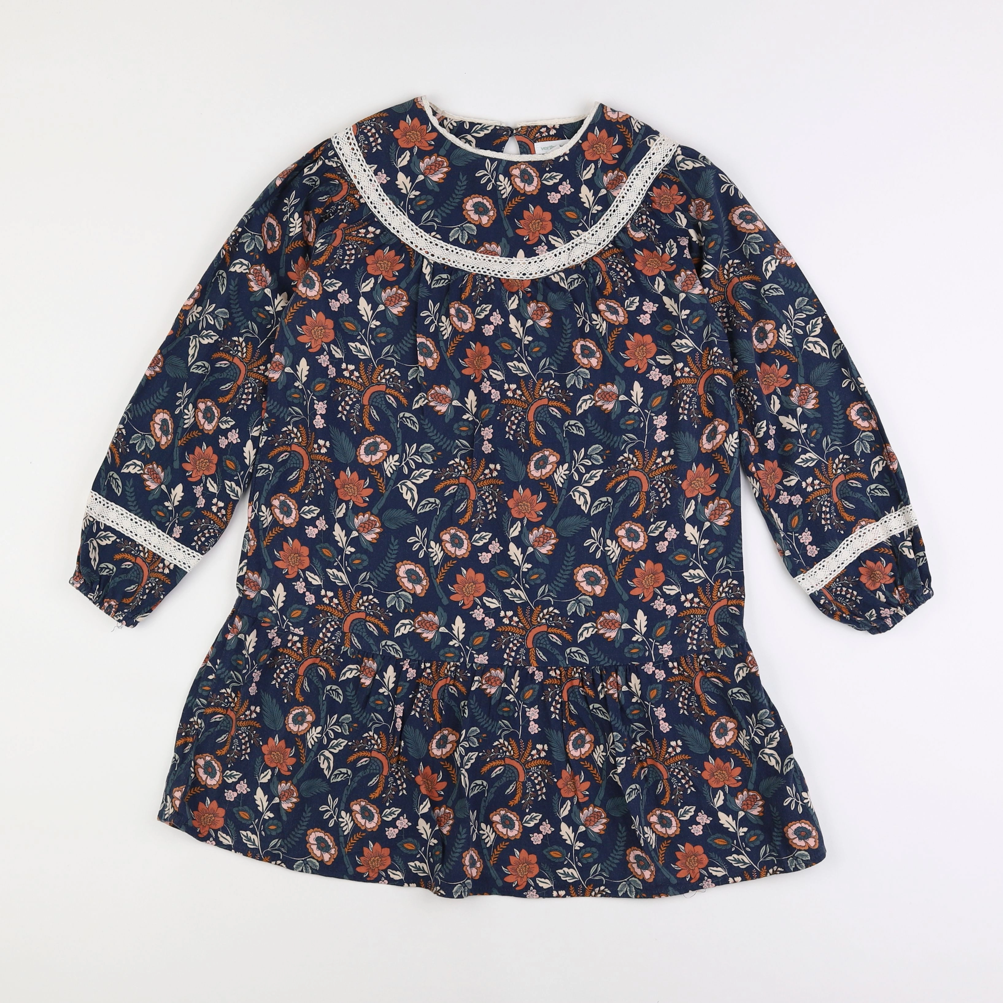 Vertbaudet - robe multicolore - 8 ans