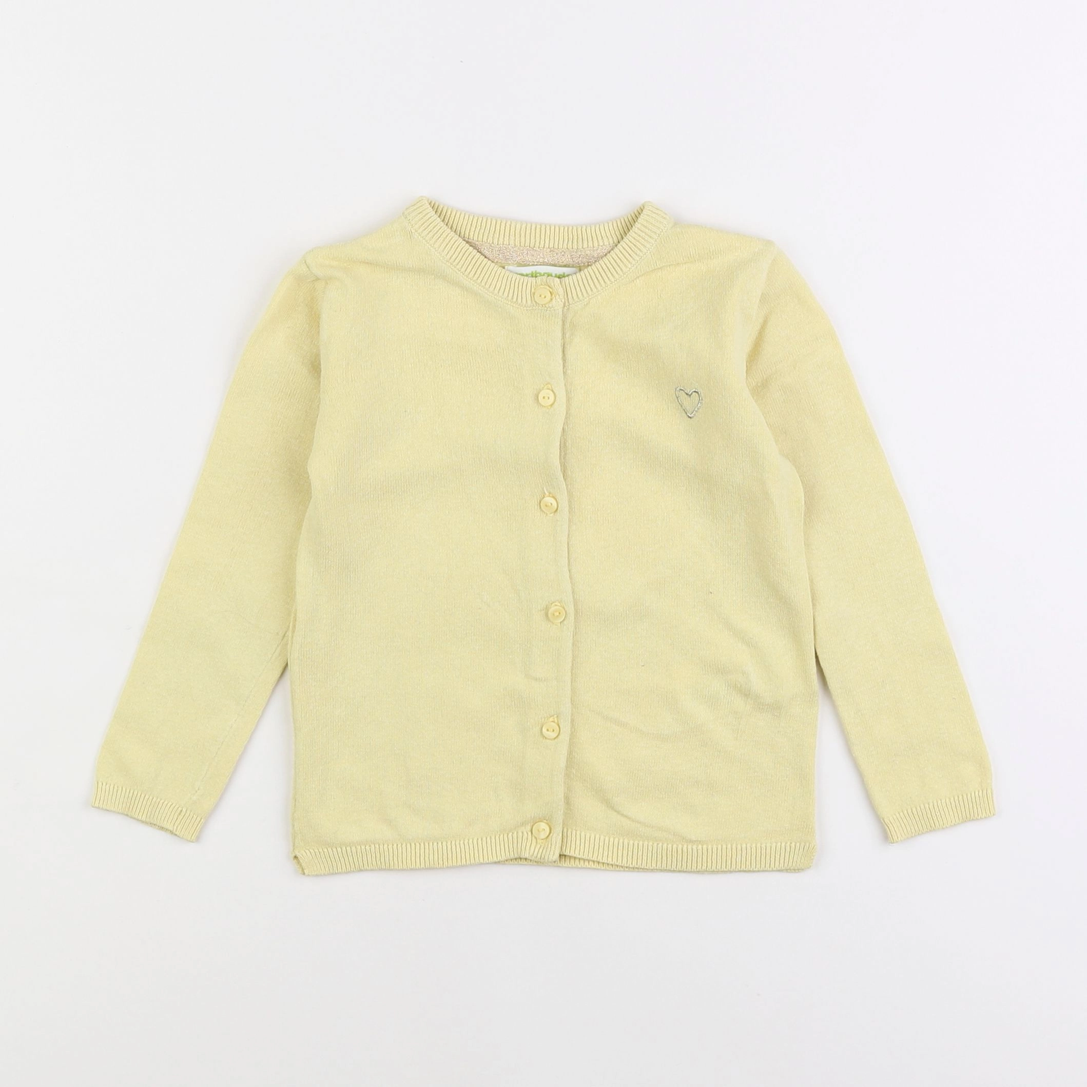 Vertbaudet - gilet jaune - 4 ans