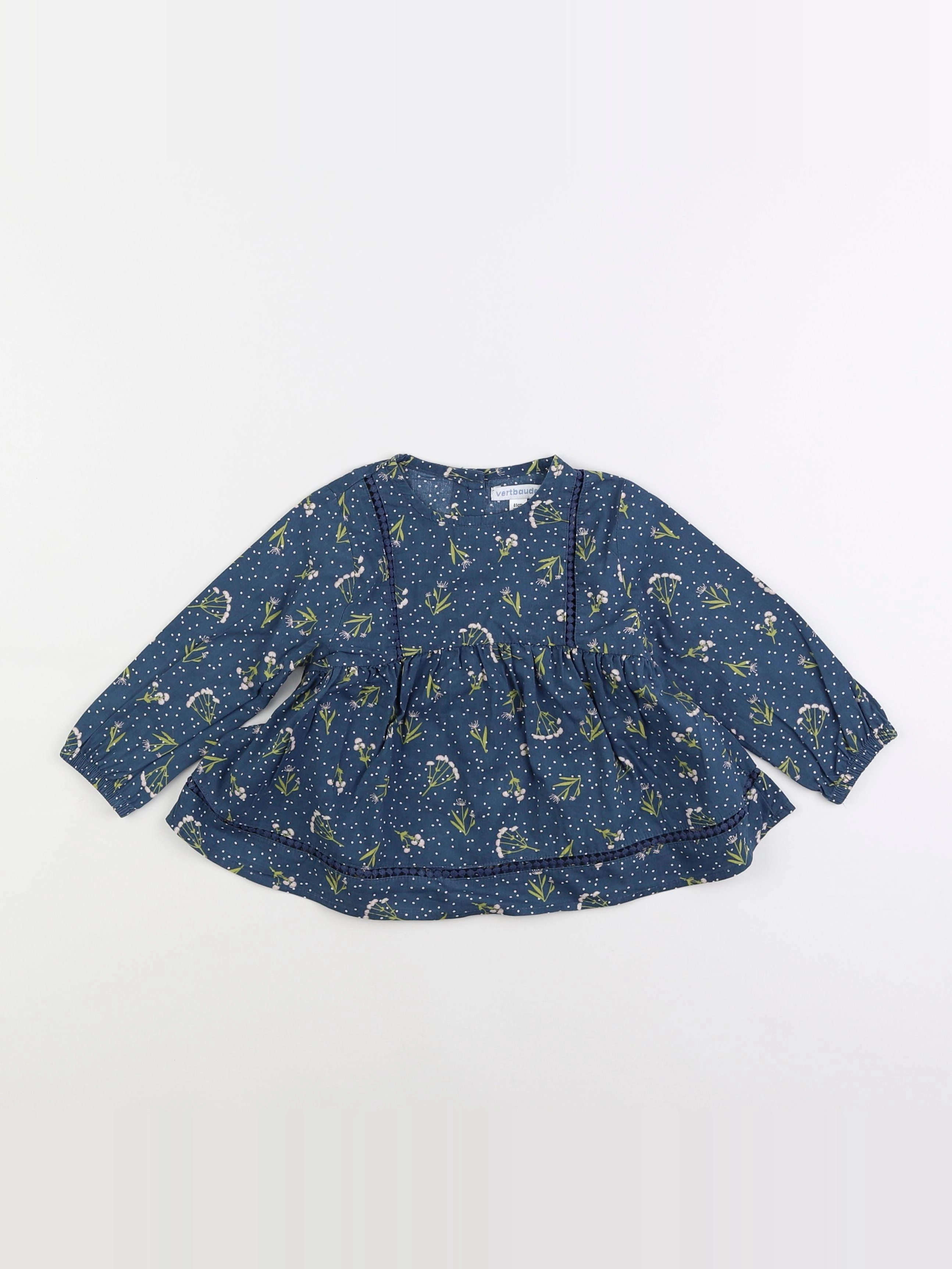 Vertbaudet - blouse bleu - 18 mois
