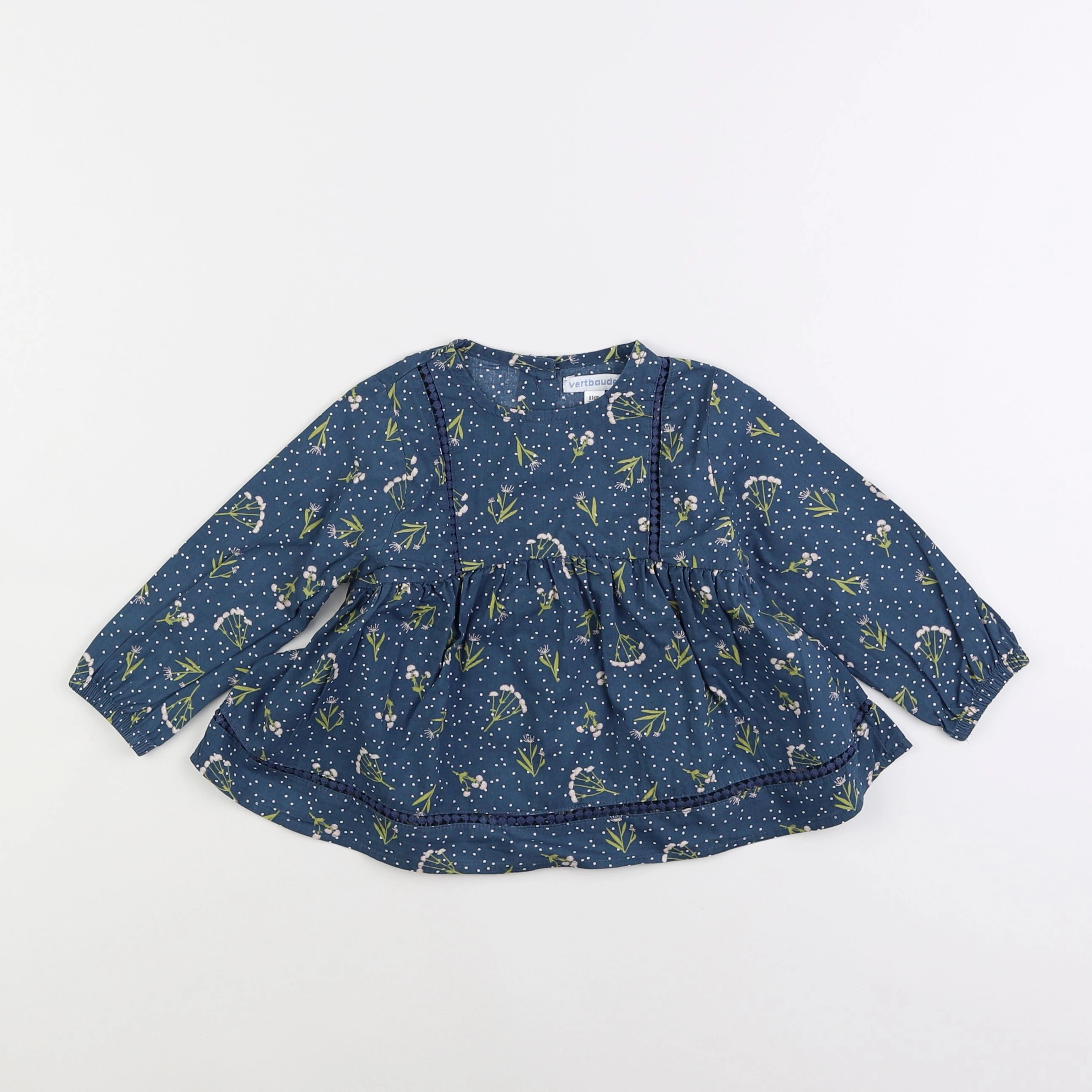 Vertbaudet - blouse bleu - 18 mois