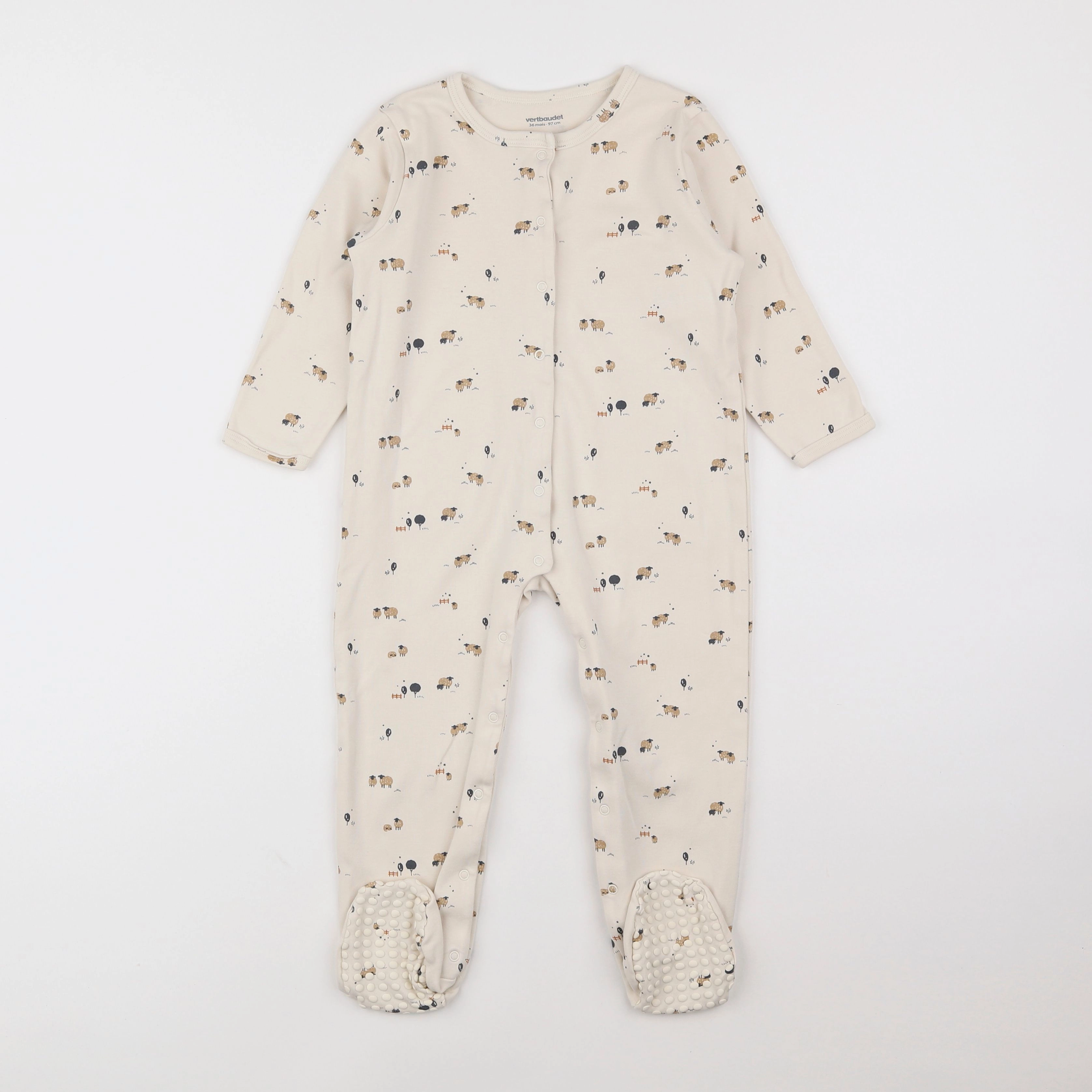 Vertbaudet - pyjama coton beige - 3 ans