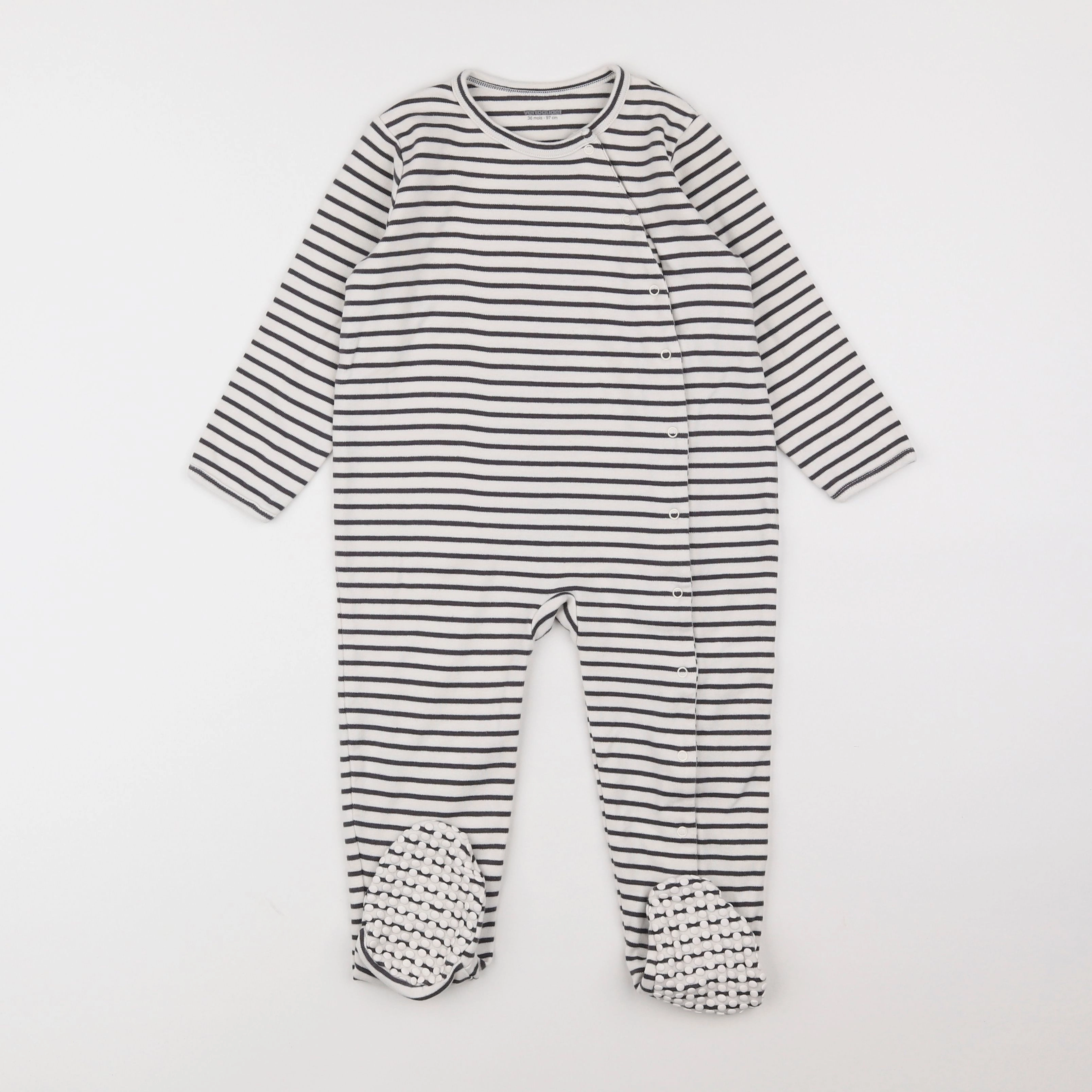 Vertbaudet - pyjama coton gris - 3 ans