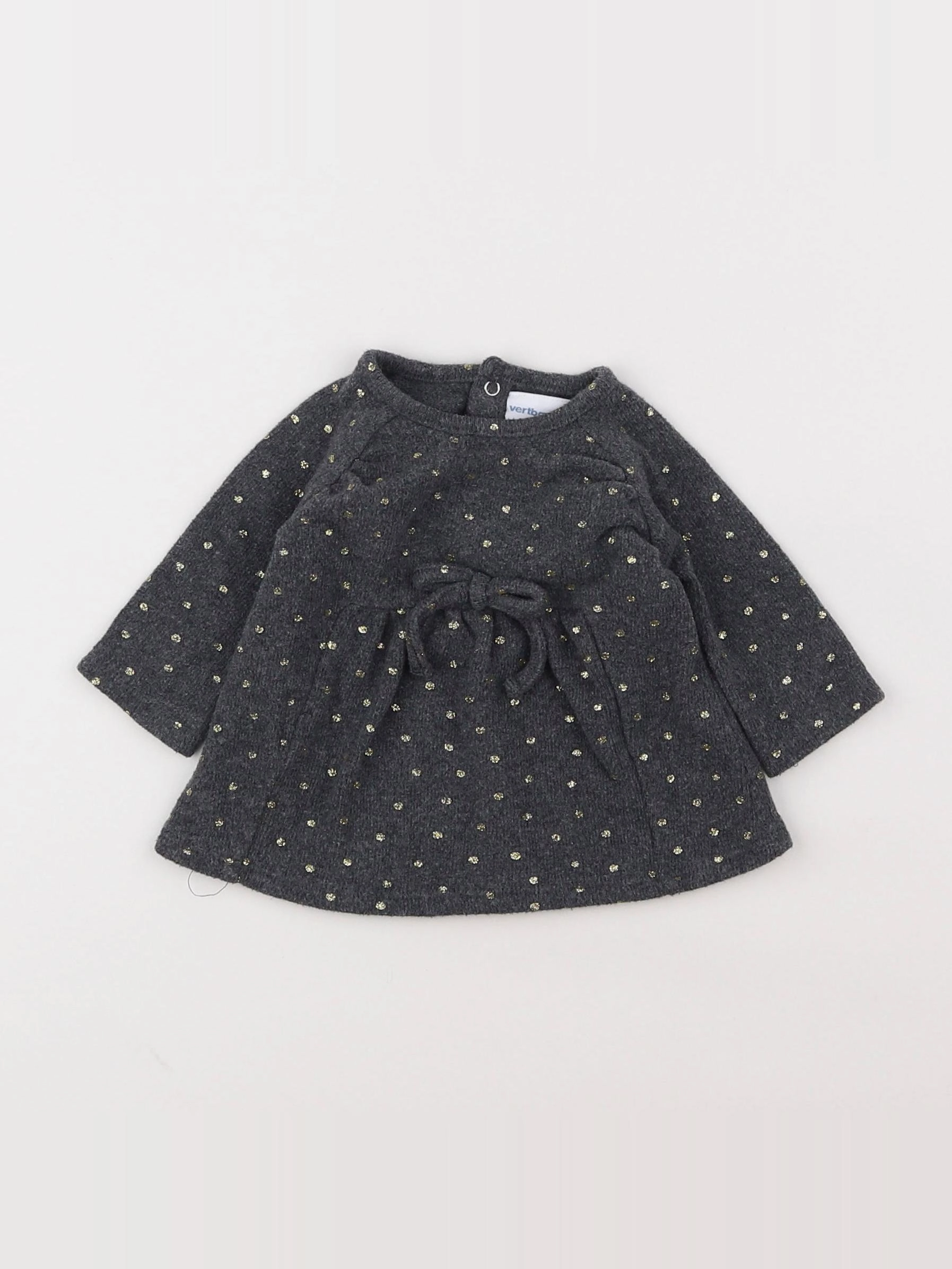 Vertbaudet - robe gris - 1 mois