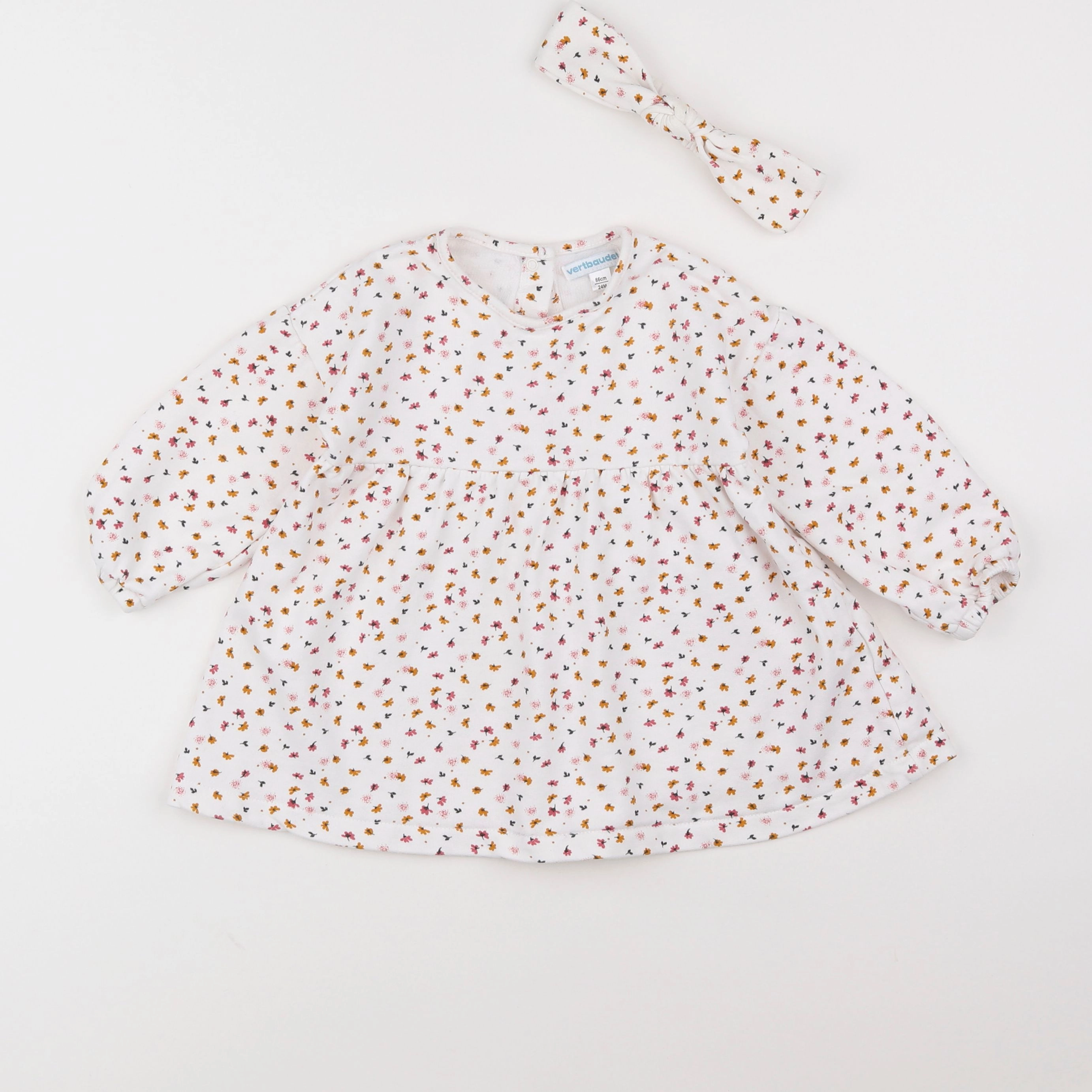 Vertbaudet - robe multicolore - 2 ans