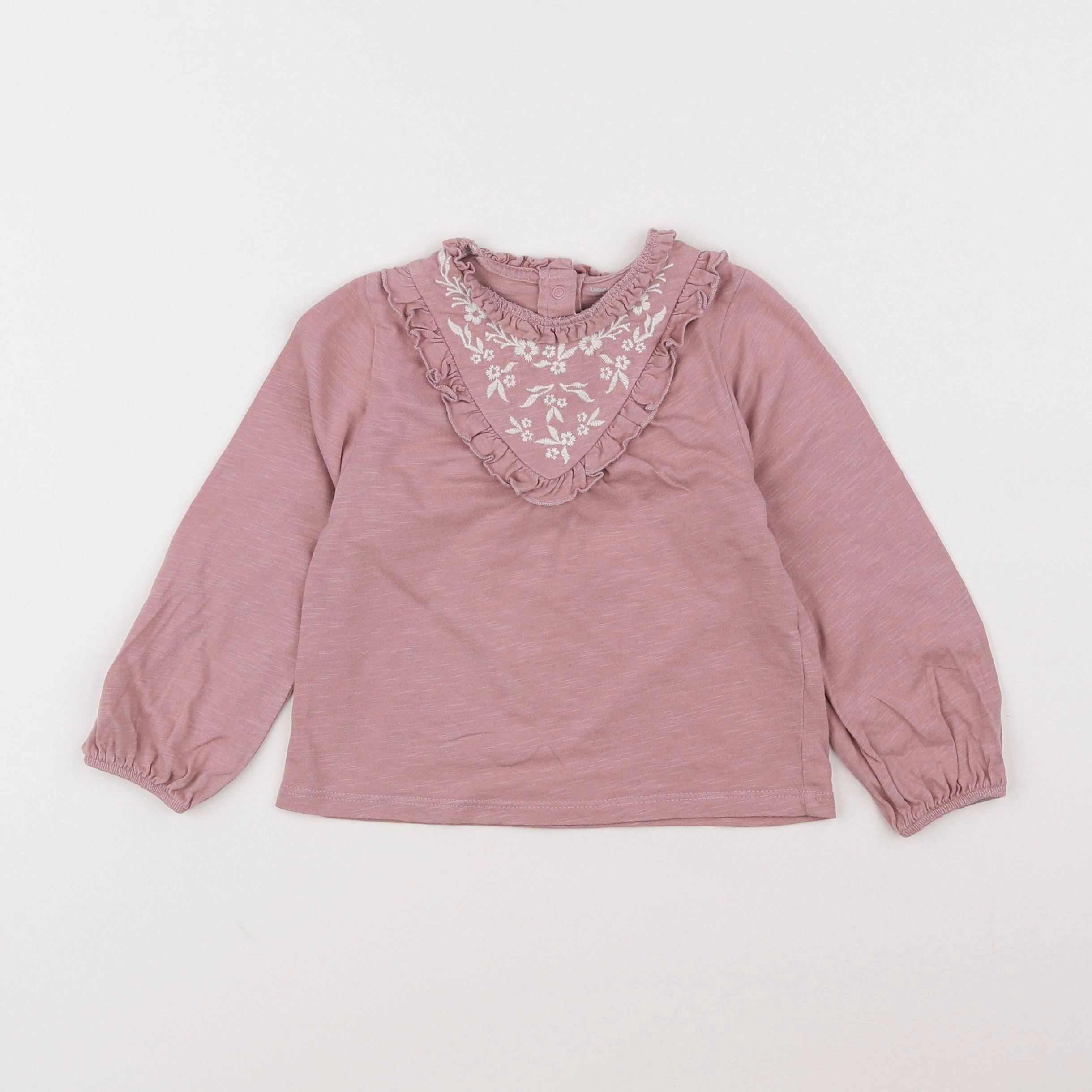 Vertbaudet - tee-shirt rose - 2 ans