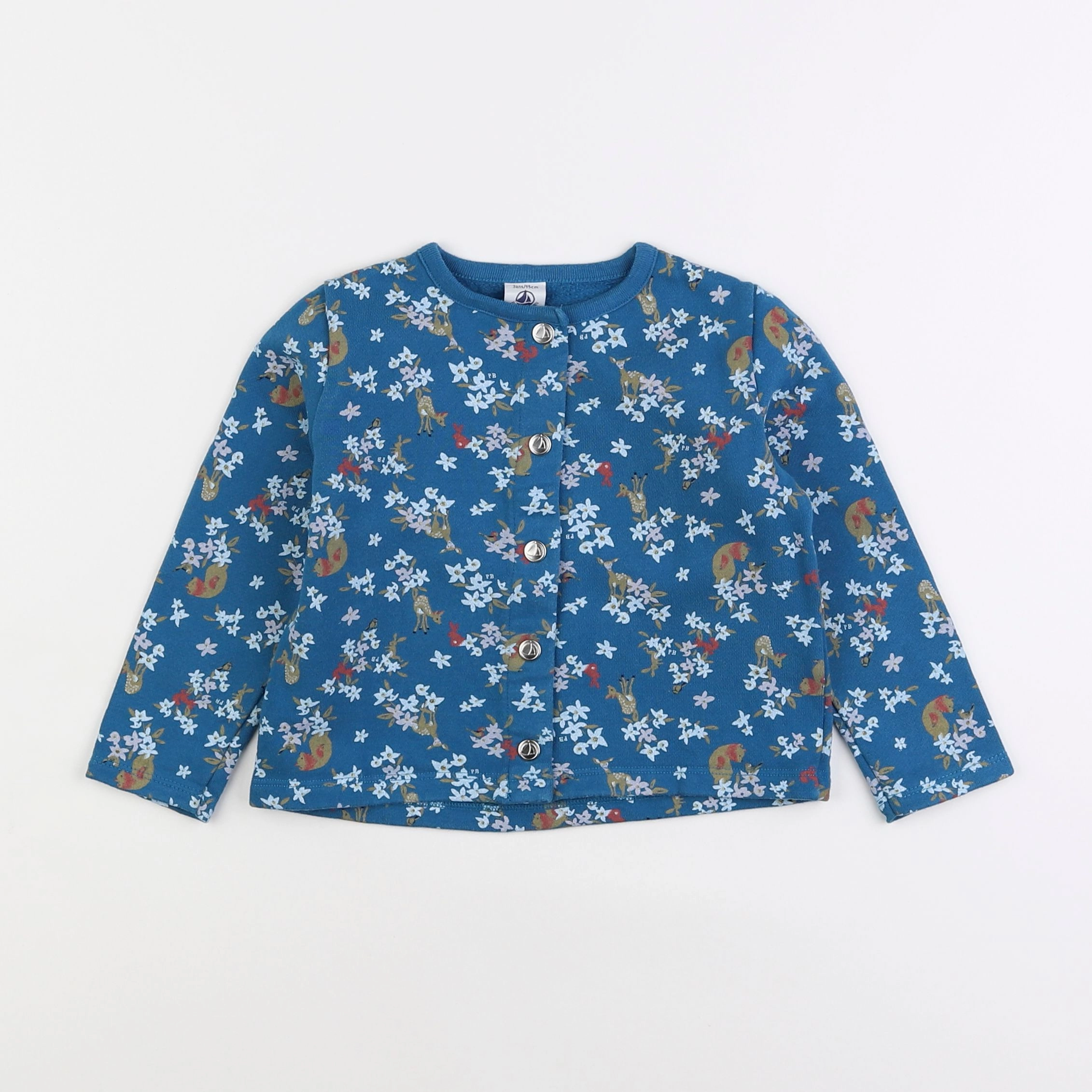 Petit Bateau - sweat bleu - 3 ans