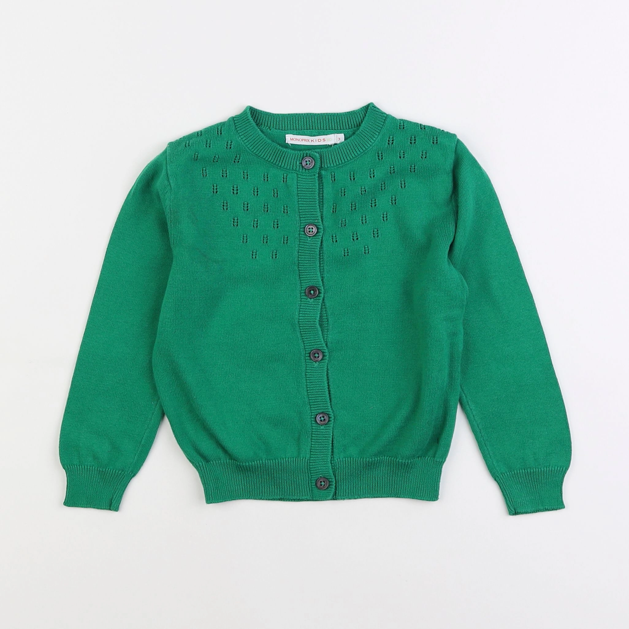 Monoprix - gilet vert - 3 ans