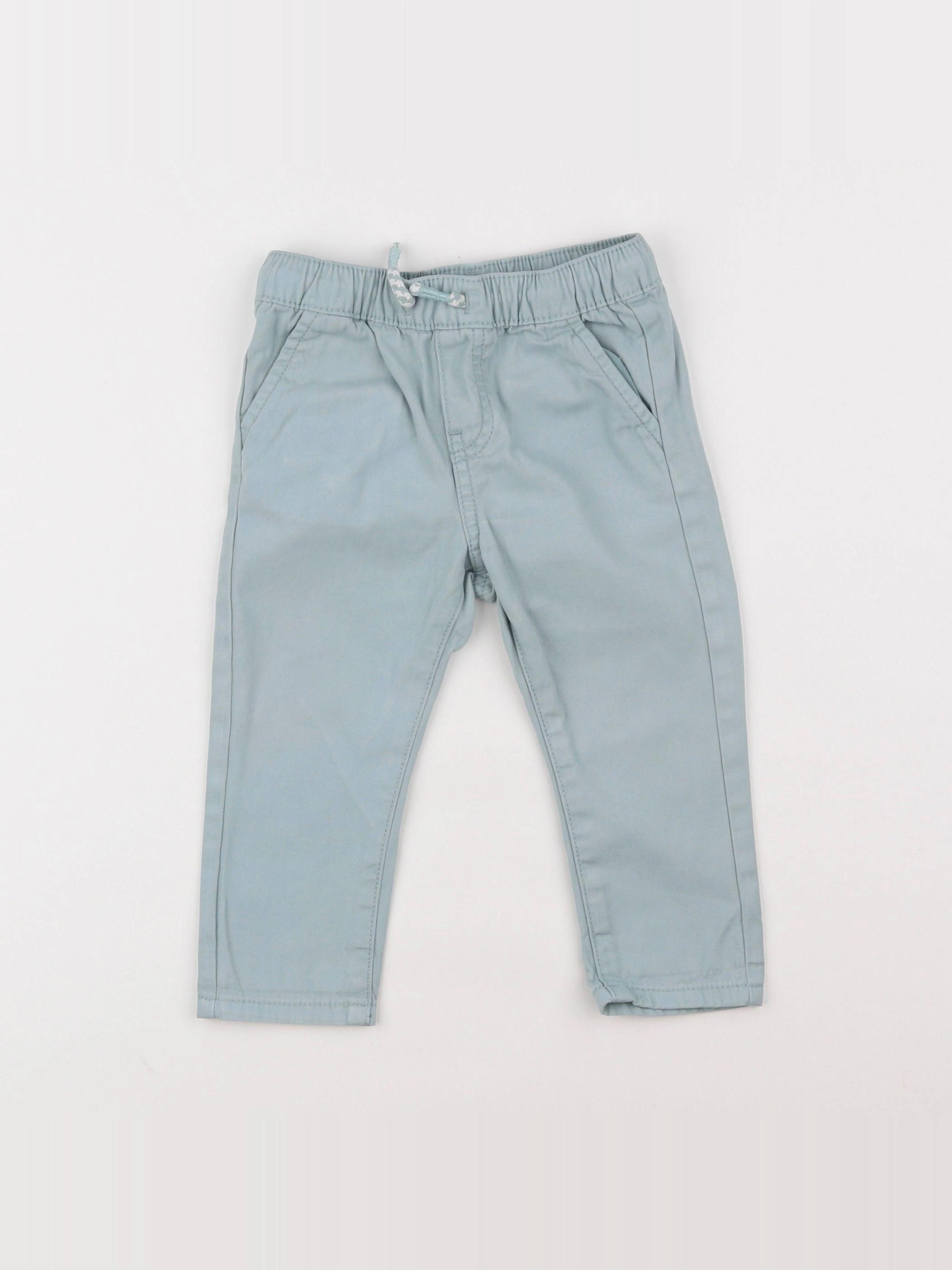 Vertbaudet - pantalon vert - 12 mois
