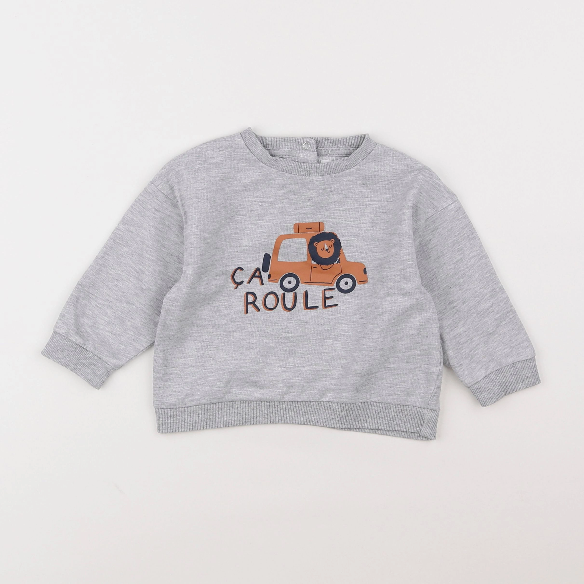 Vertbaudet - sweat gris - 18 mois