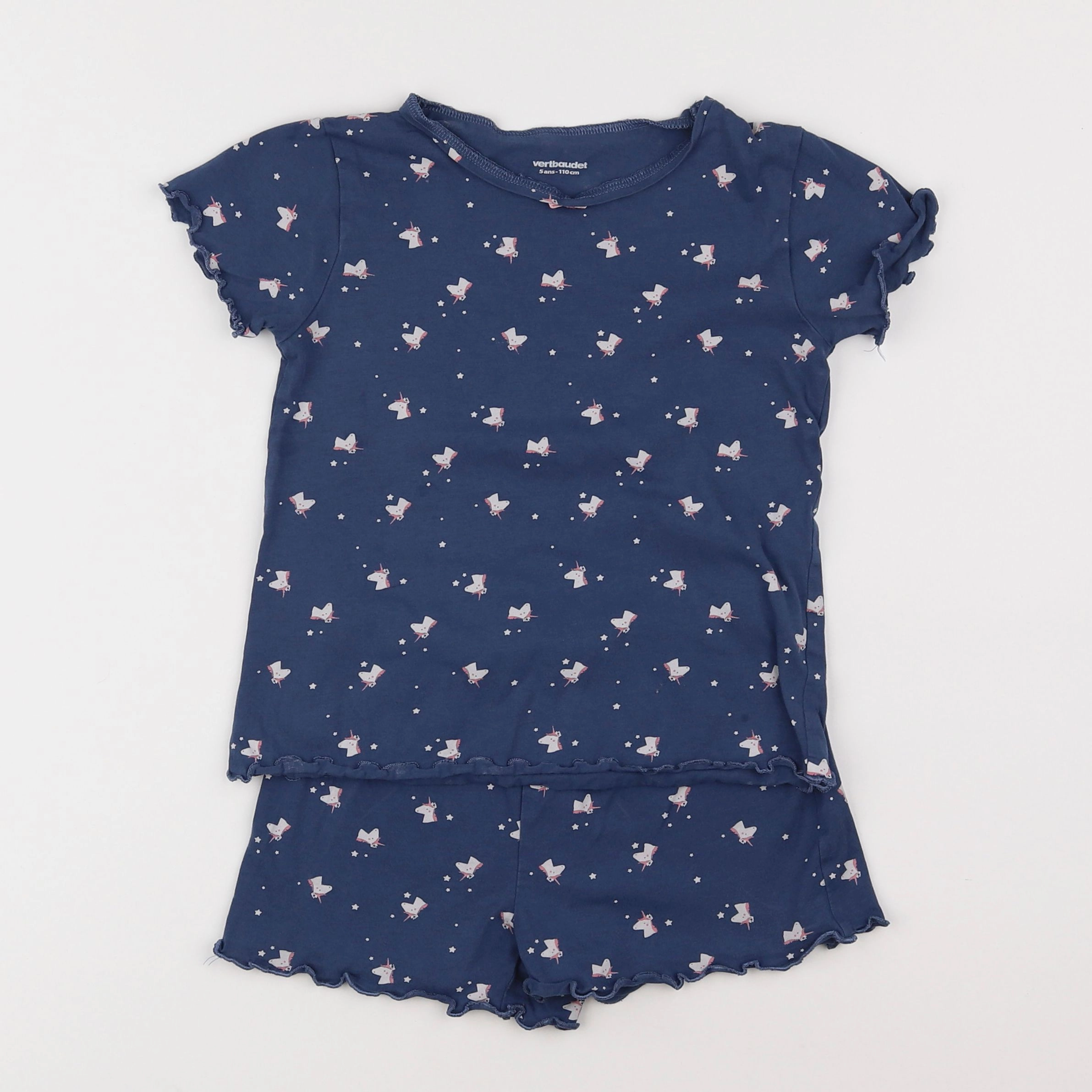 Vertbaudet - pyjama coton bleu - 5 ans