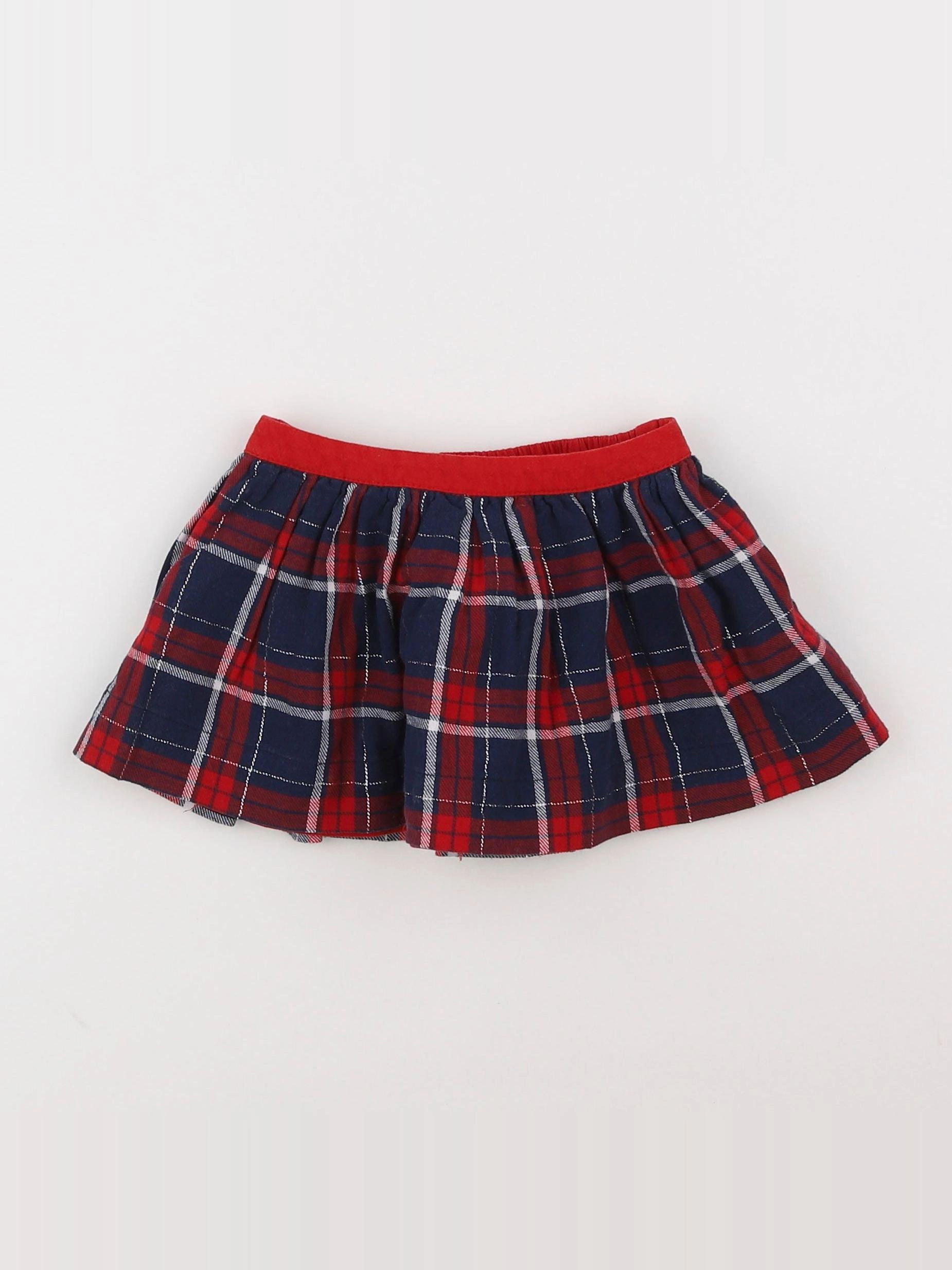 Vertbaudet - jupe réversible rouge - 2 ans