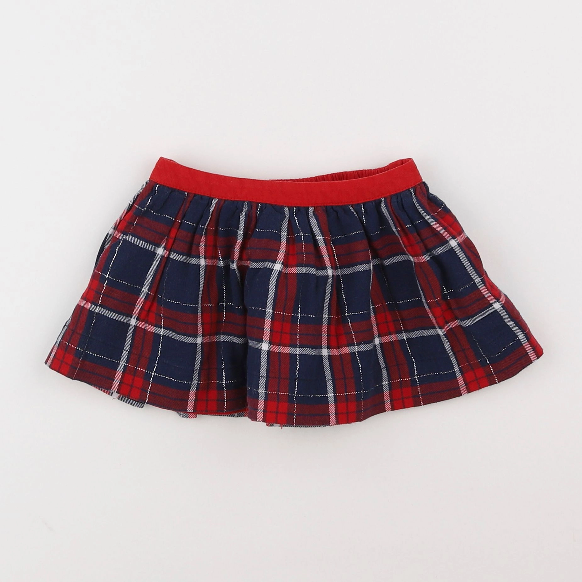 Vertbaudet - jupe réversible rouge - 2 ans