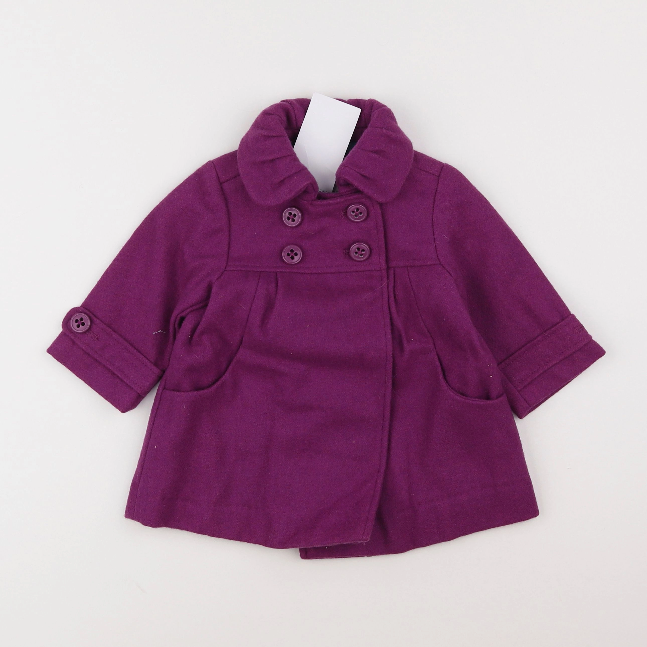 Vertbaudet - manteau violet - 12 mois