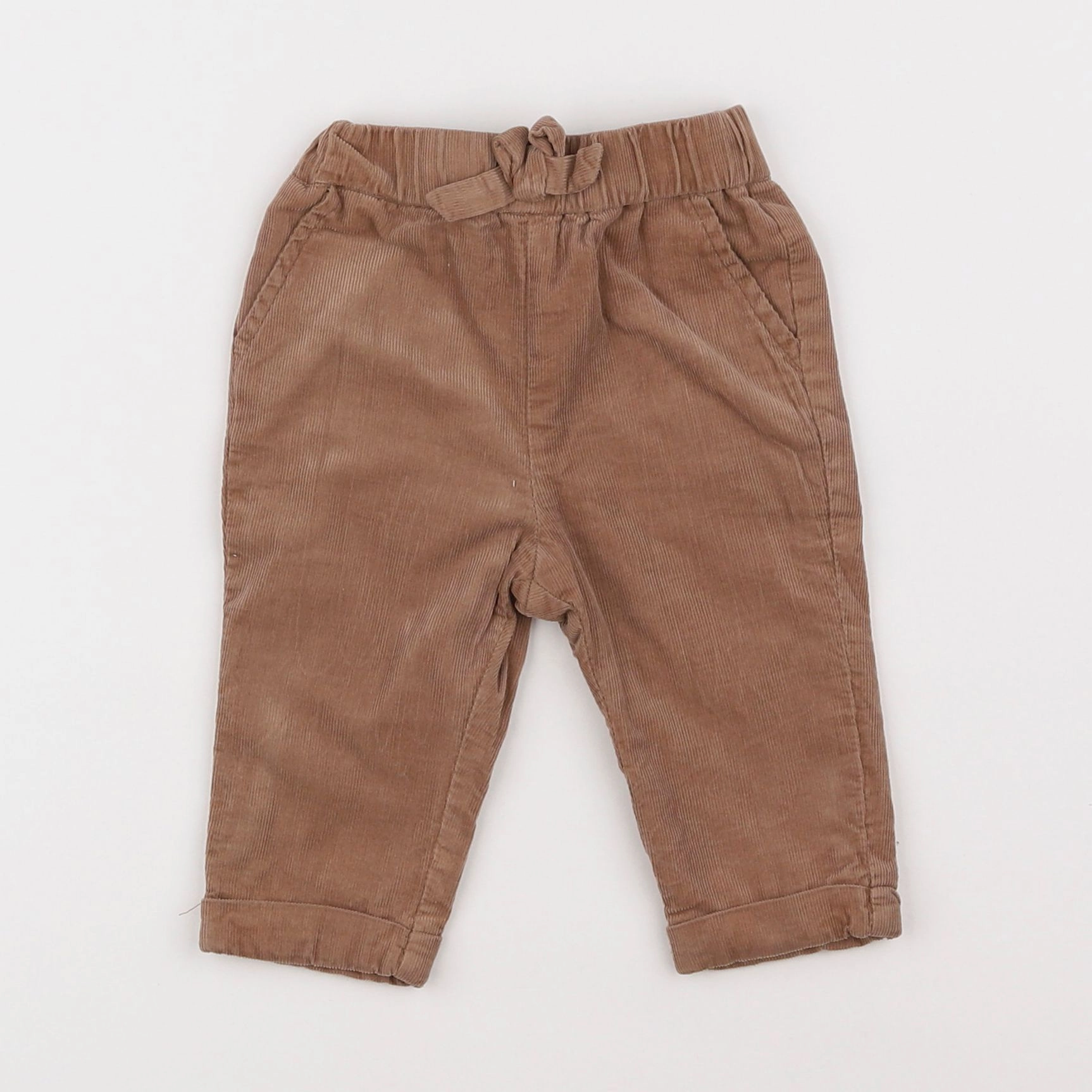 Vertbaudet - pantalon doublé beige - 6 mois