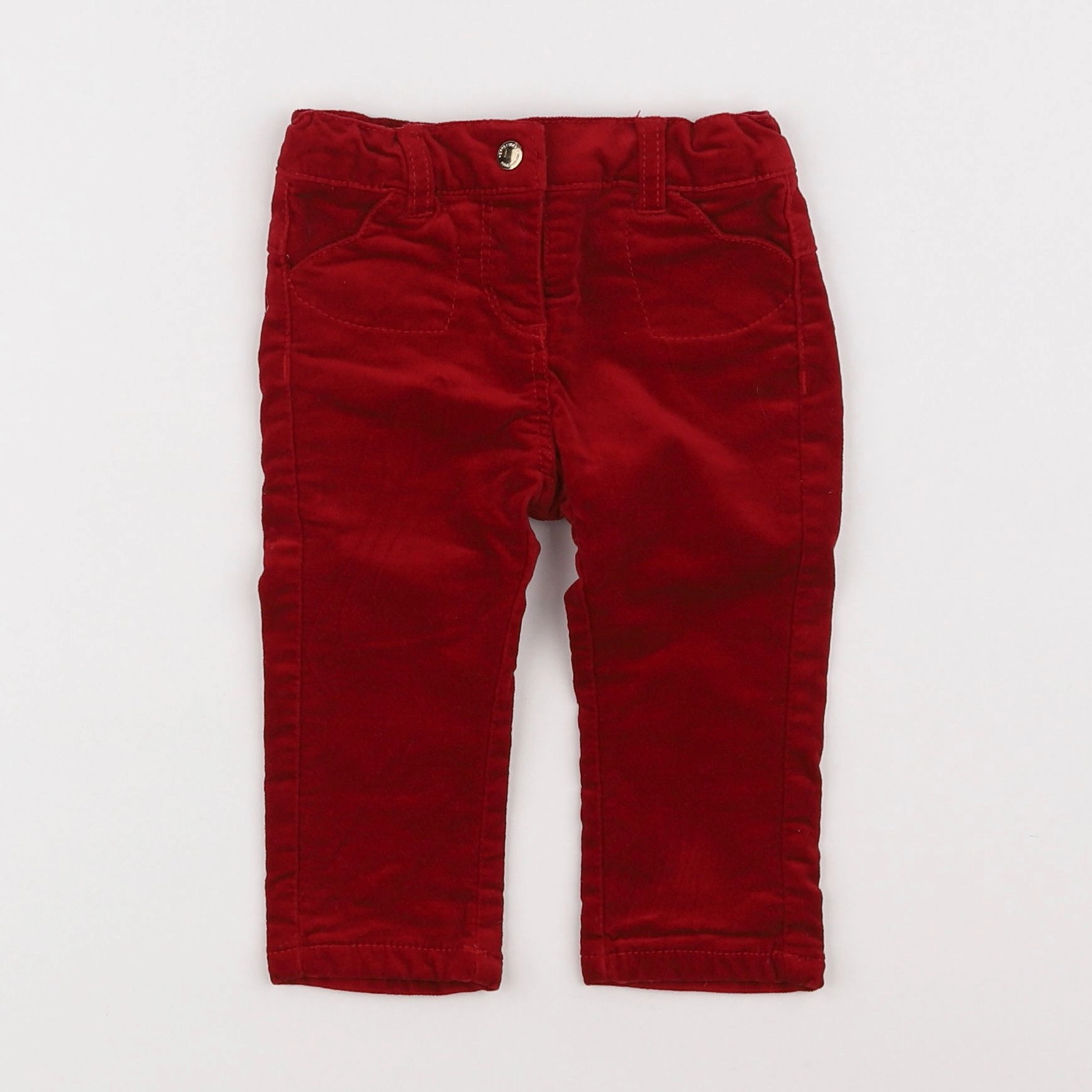 Vertbaudet - pantalon doublé rouge - 3 mois