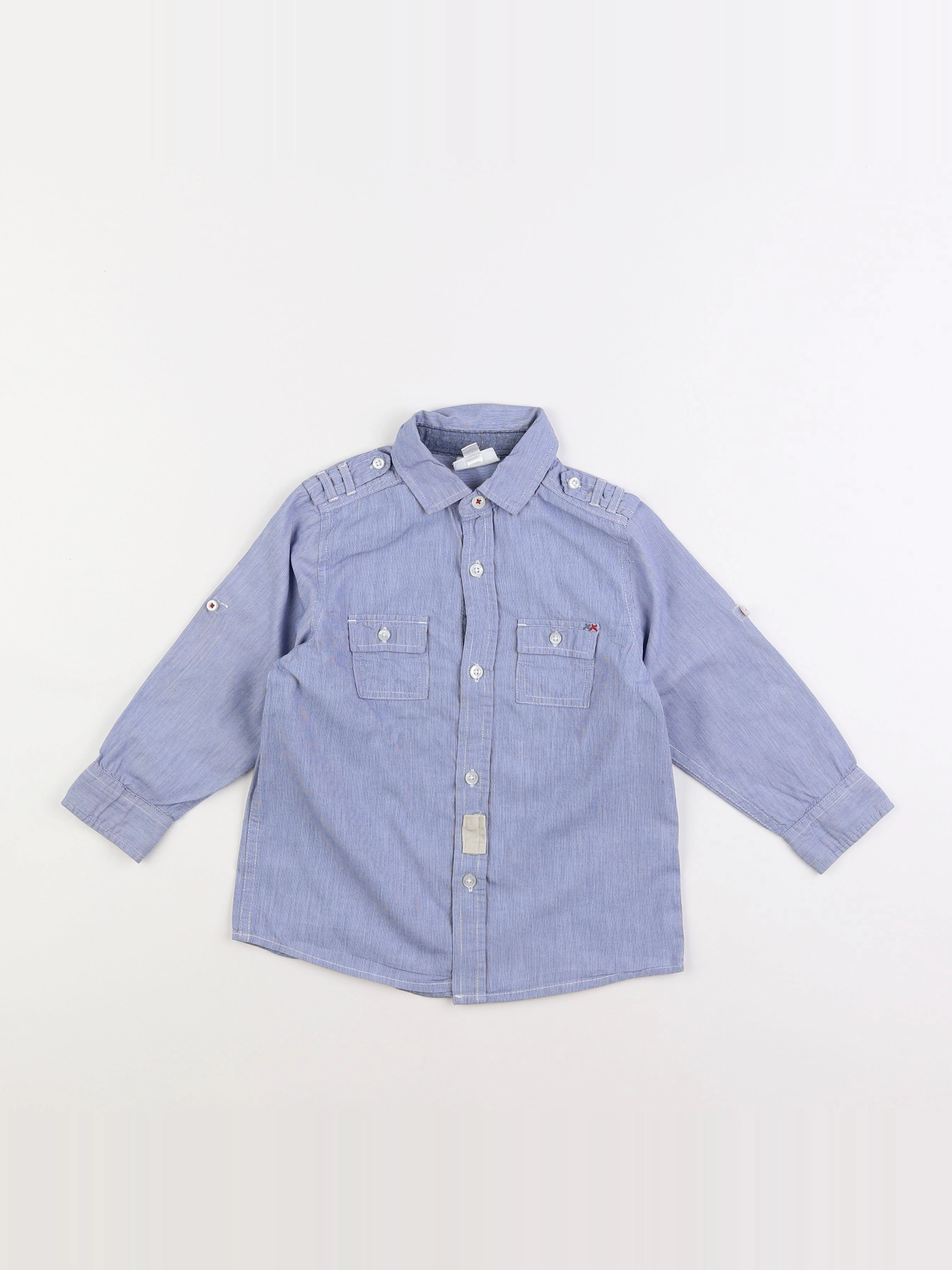 Vertbaudet - chemise bleu - 3 ans