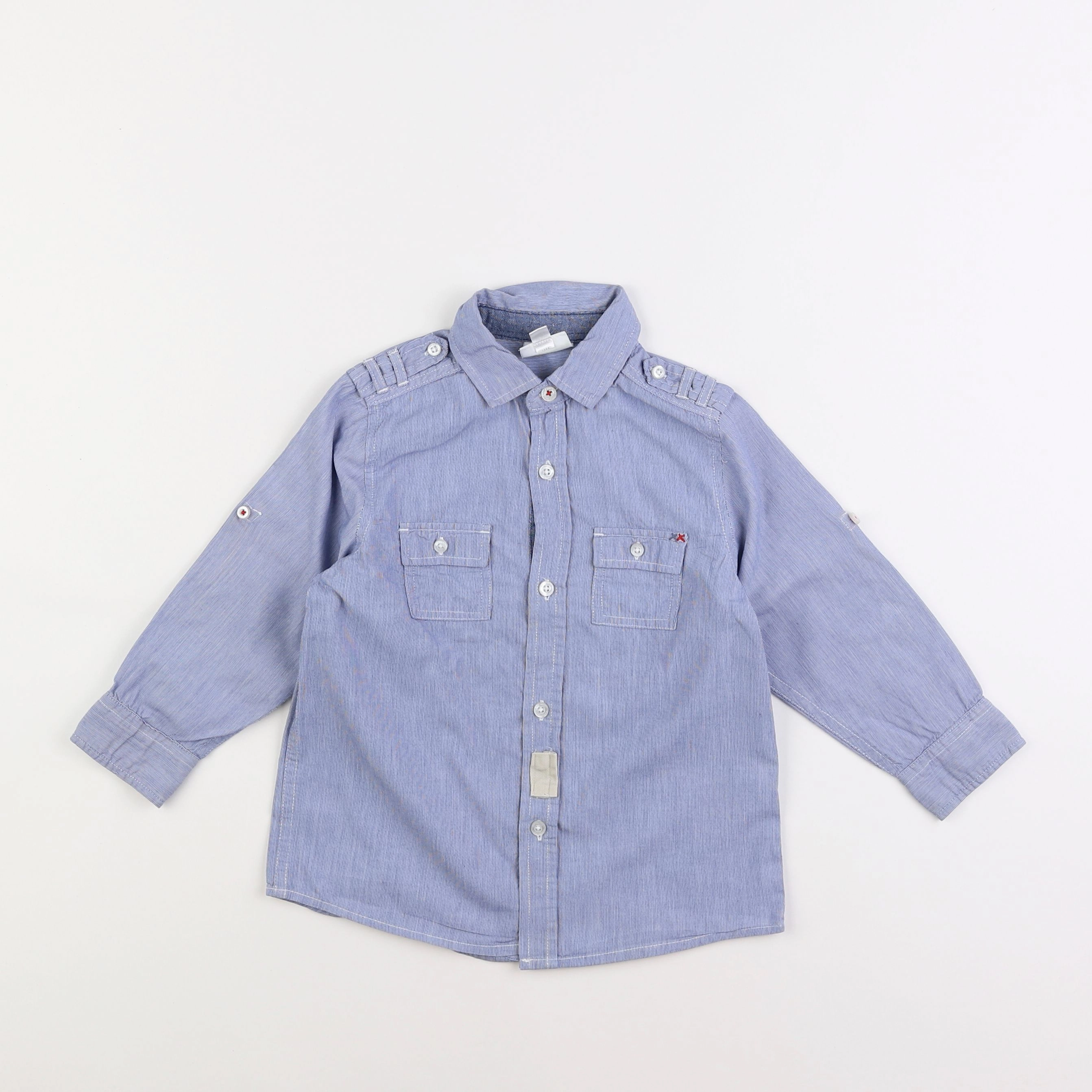 Vertbaudet - chemise bleu - 3 ans